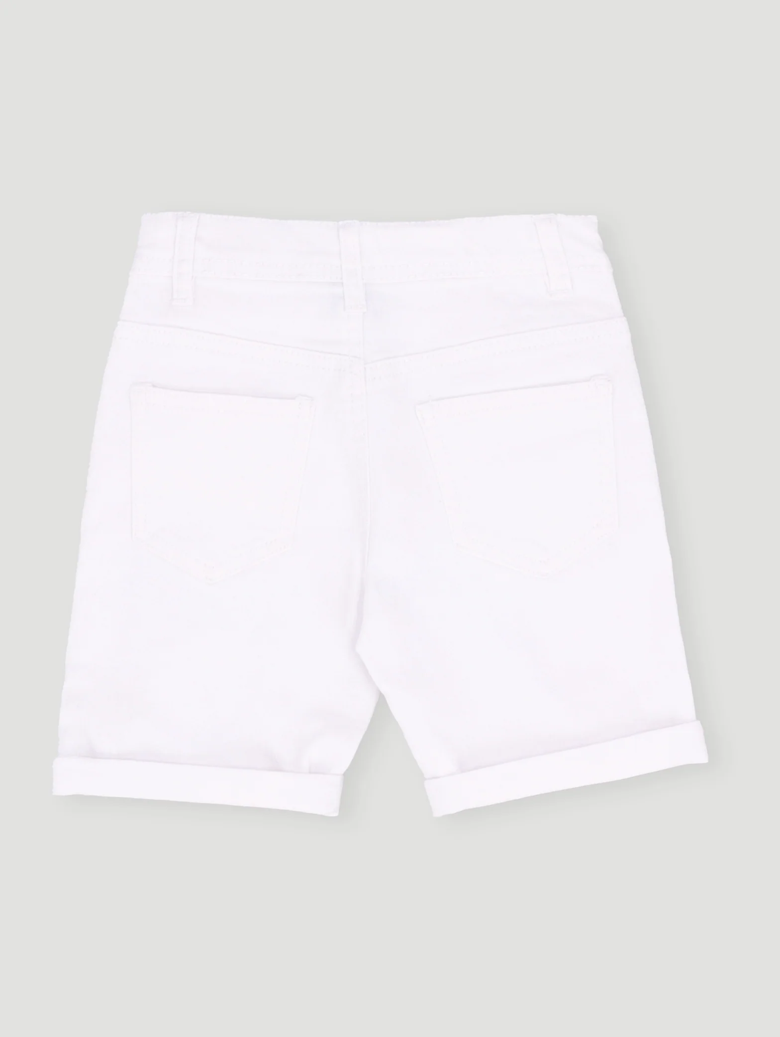 Pre- Boys Rip Denim Short - White - Image 3