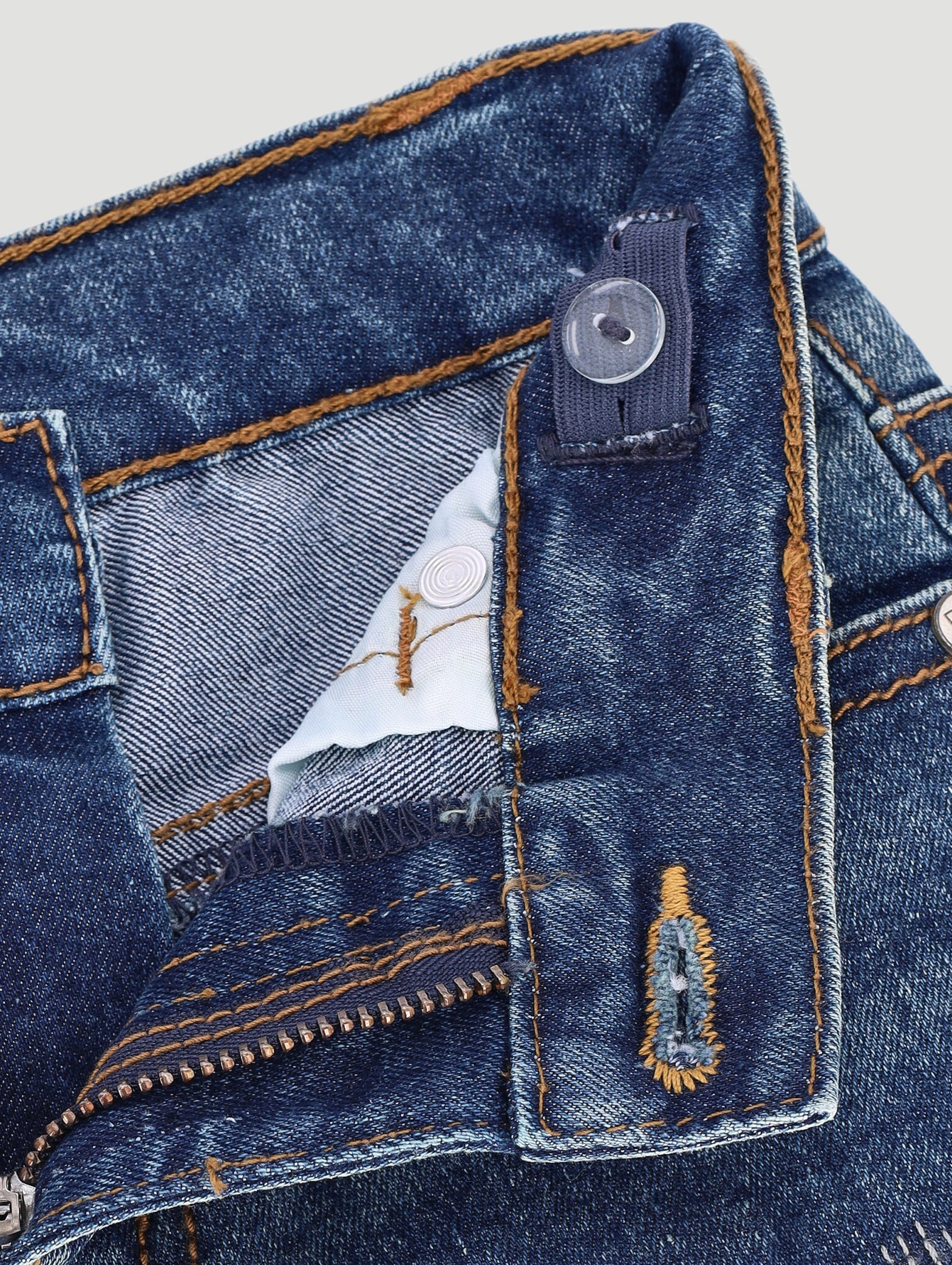 Pre- Boys Rip Repair Denim Short - Dark Blue - Image 2