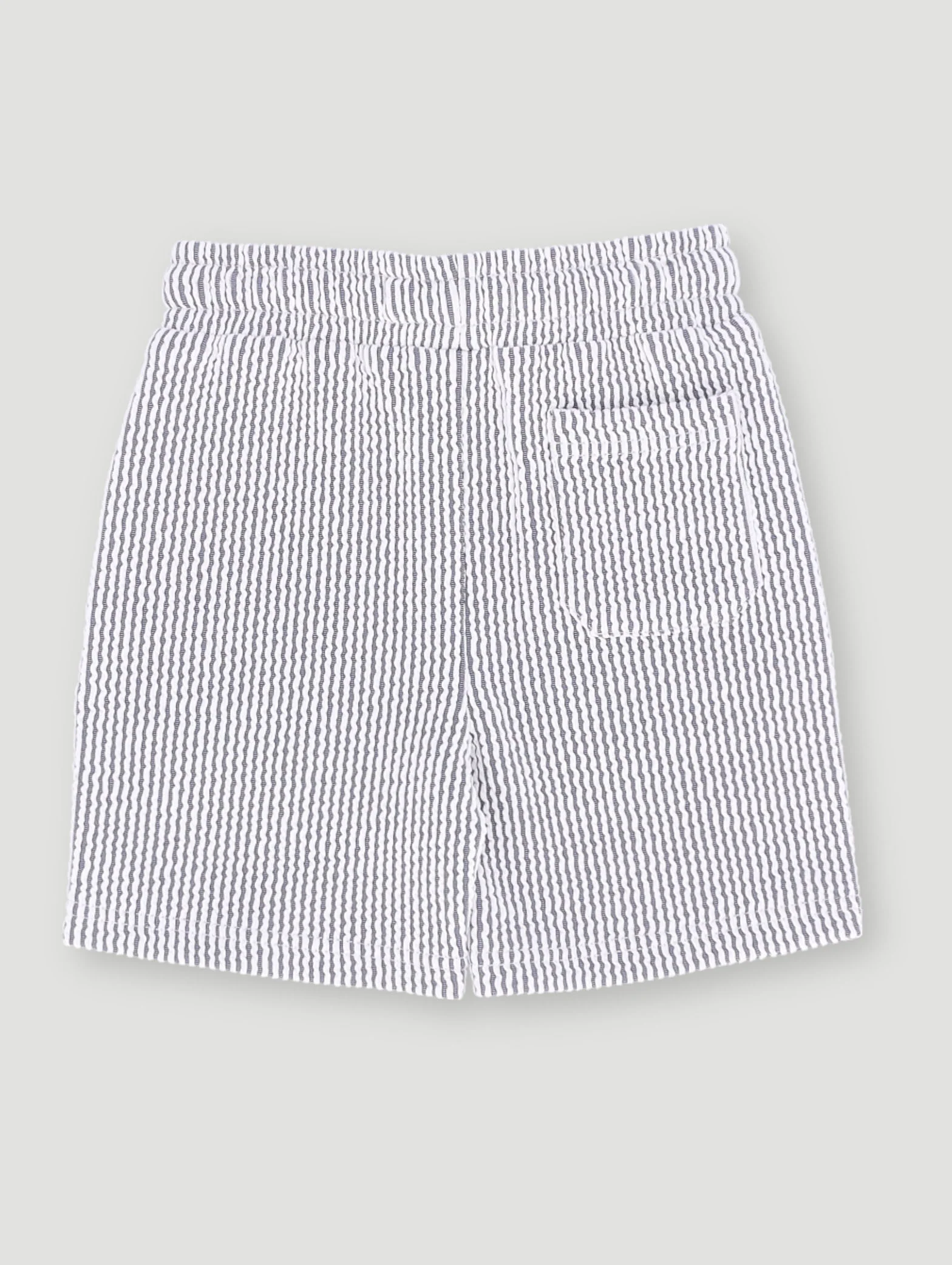 Pre-Boys Seersucker Texture Shorts - Dark Blue - Image 2