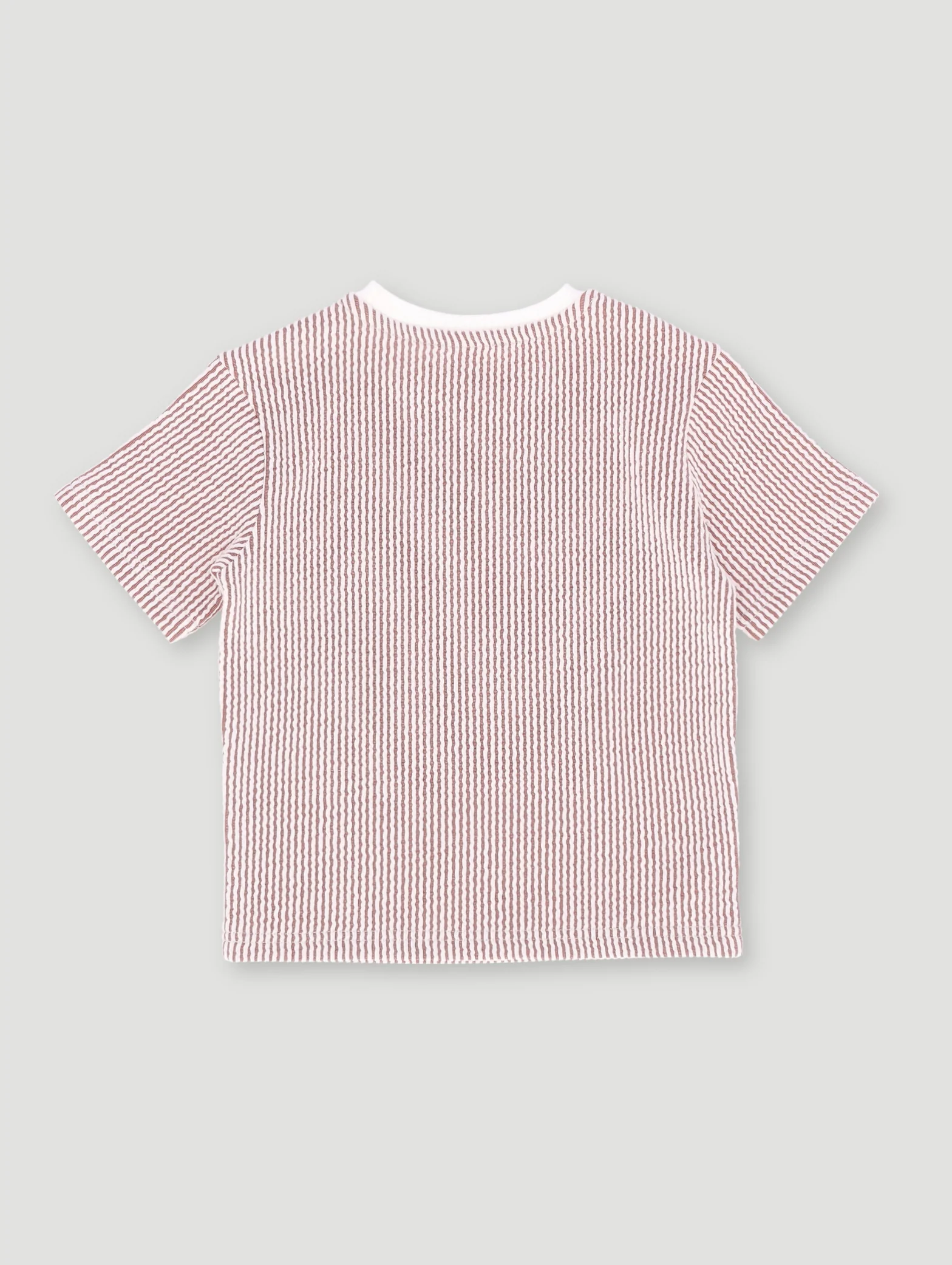 Pre- Boys Seersucker Texture Tee - Rust - Image 2