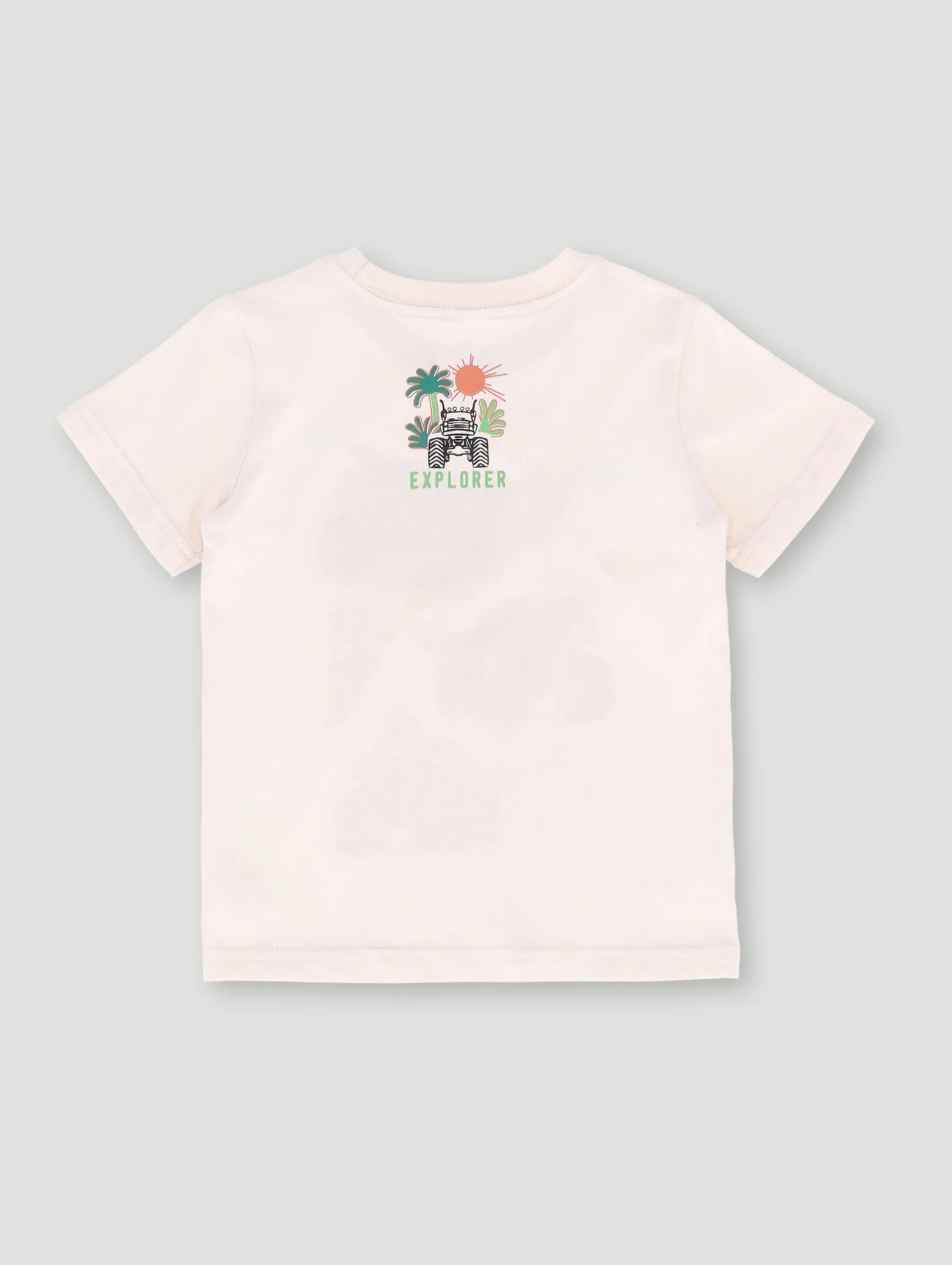 Pre- Boys Short Sleeve  Monster Truck Tee - Cream - Image 2