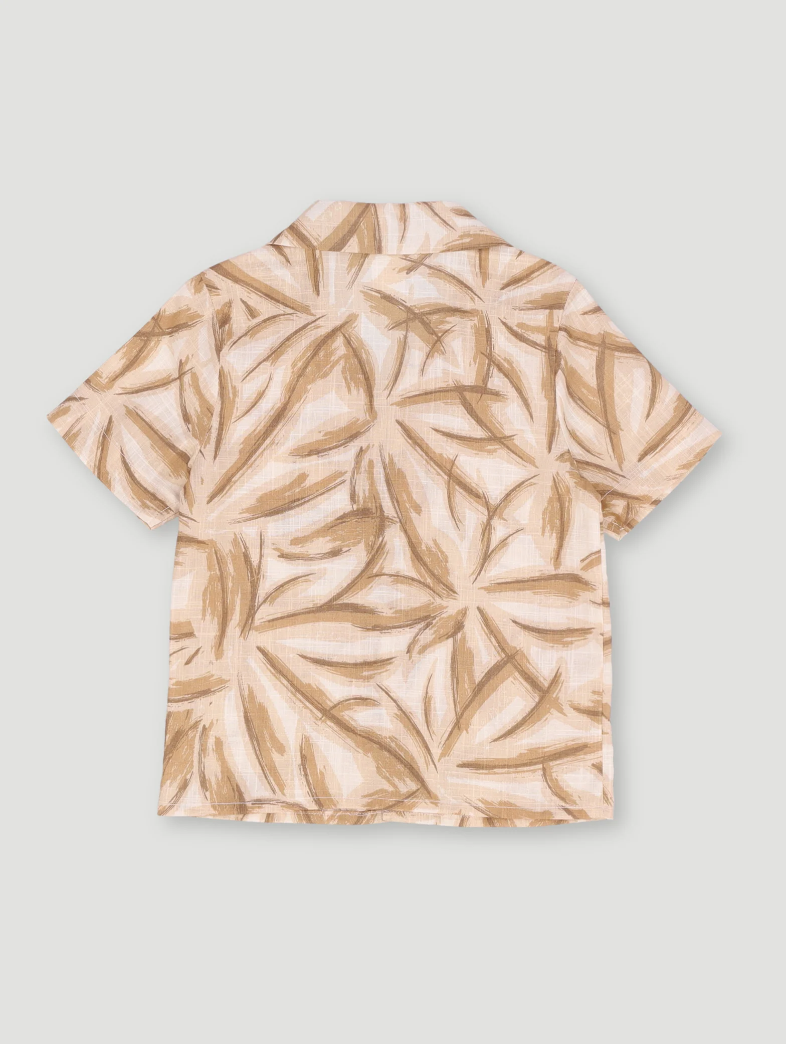 Pre- Boys Short Sleeve Palm Cotton Slub Shirt - Multi - Image 2