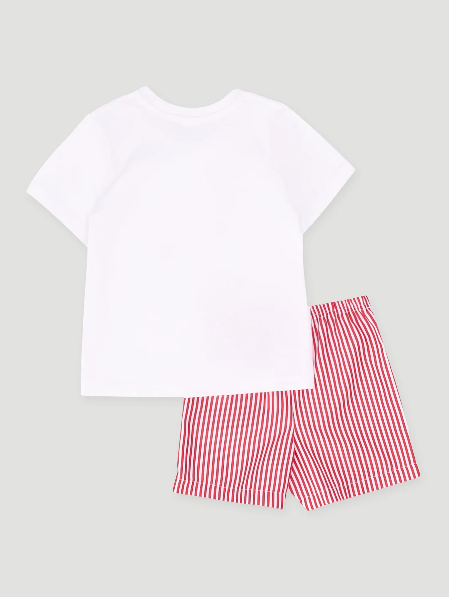 Pre-Boys Short Sleeve Sleep Set - Red/White - Image 2