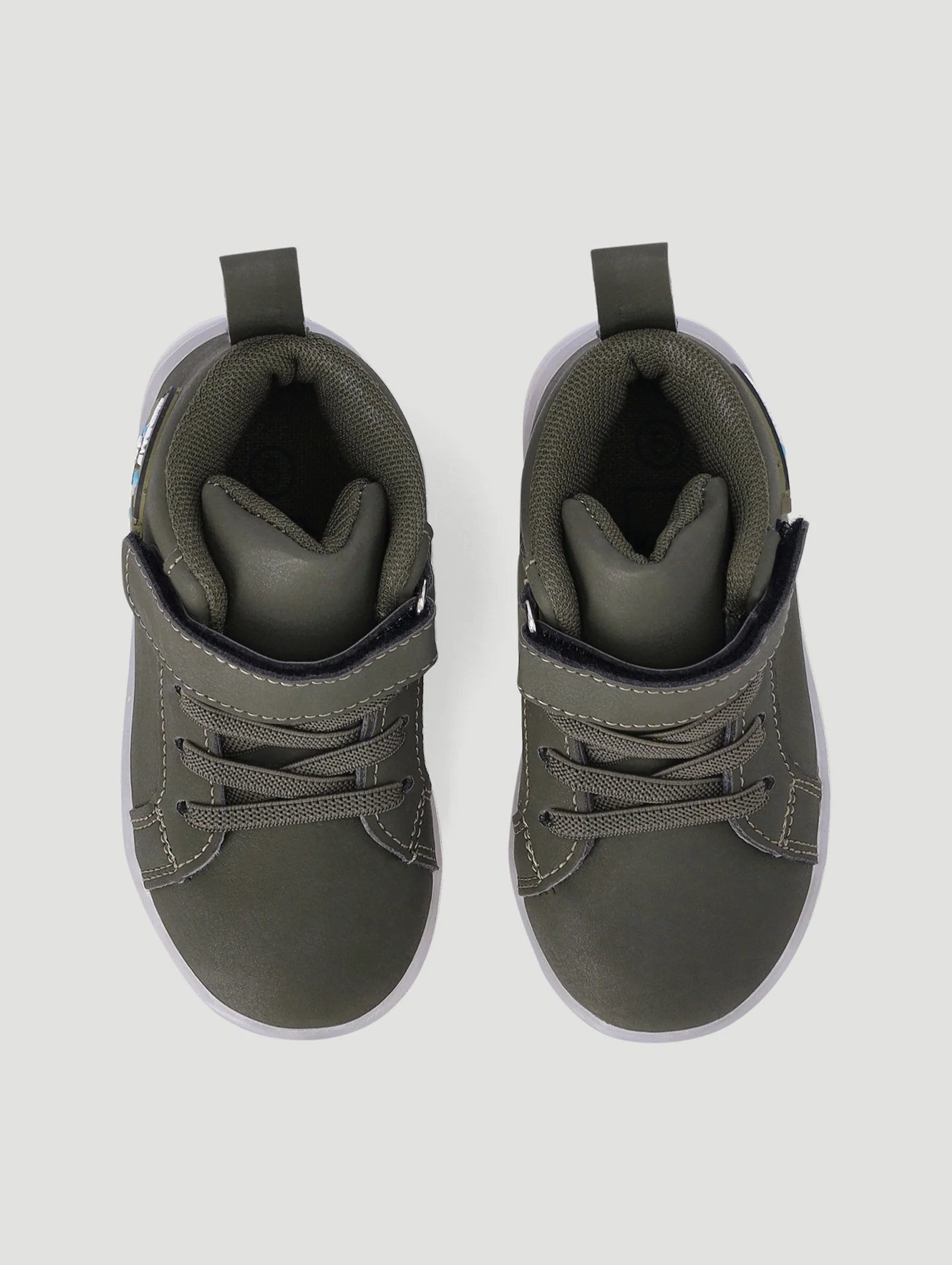 Pre-Boys Skater Lightup Hitop Sneaker - Olive - Image 3