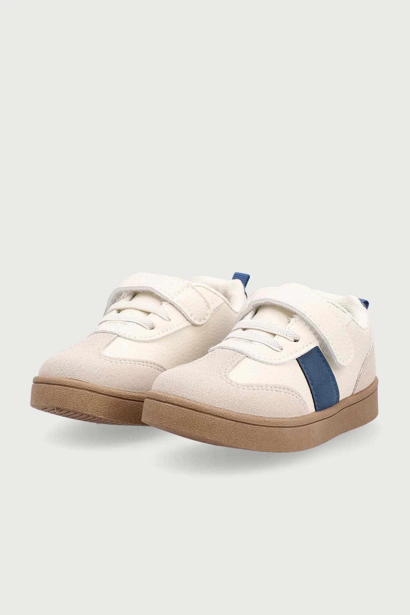 Pre-Boys Sneaker - Off White/Navy - Image 3