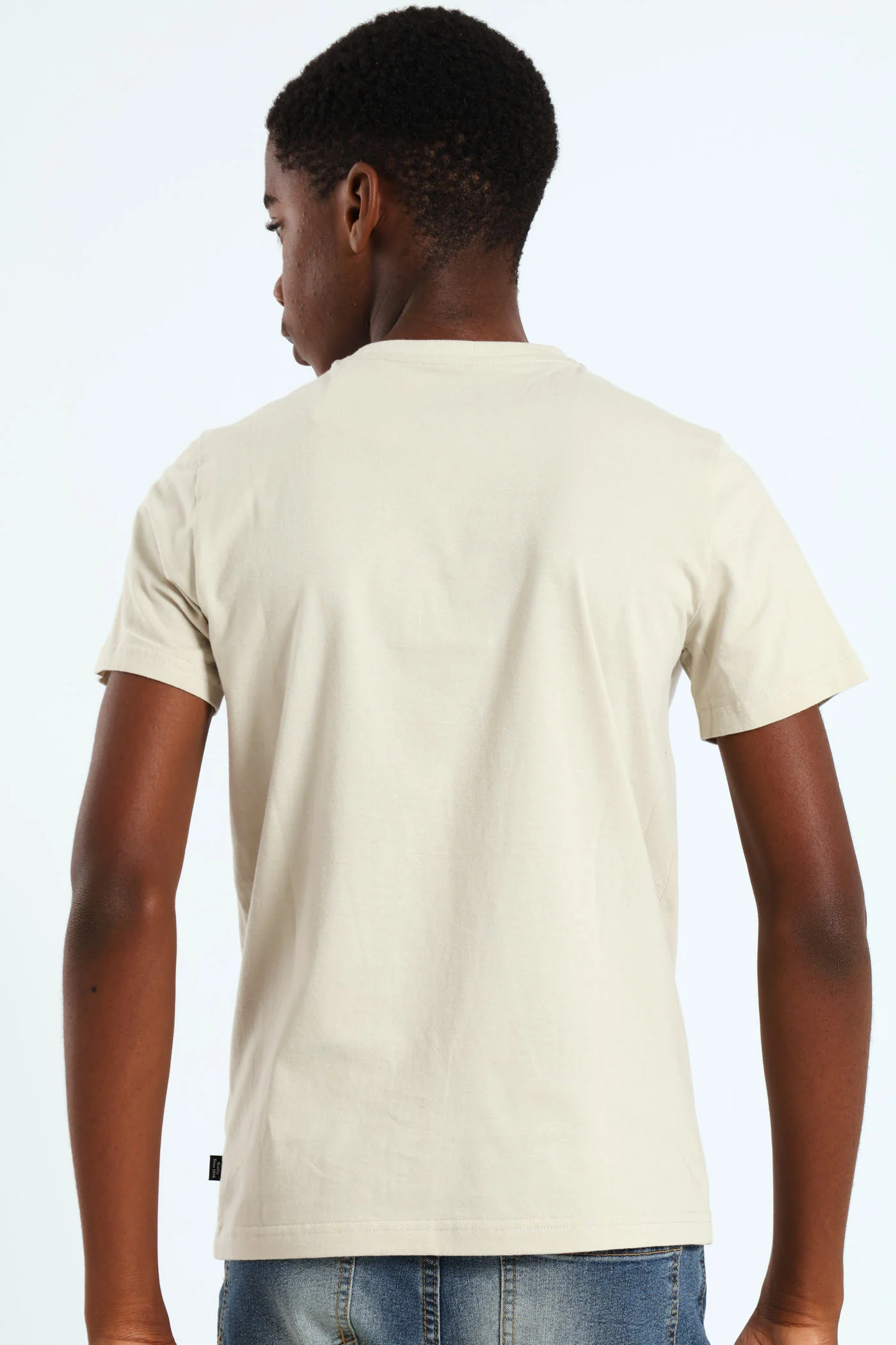Boys Sneaker Tee - Stone - Image 4