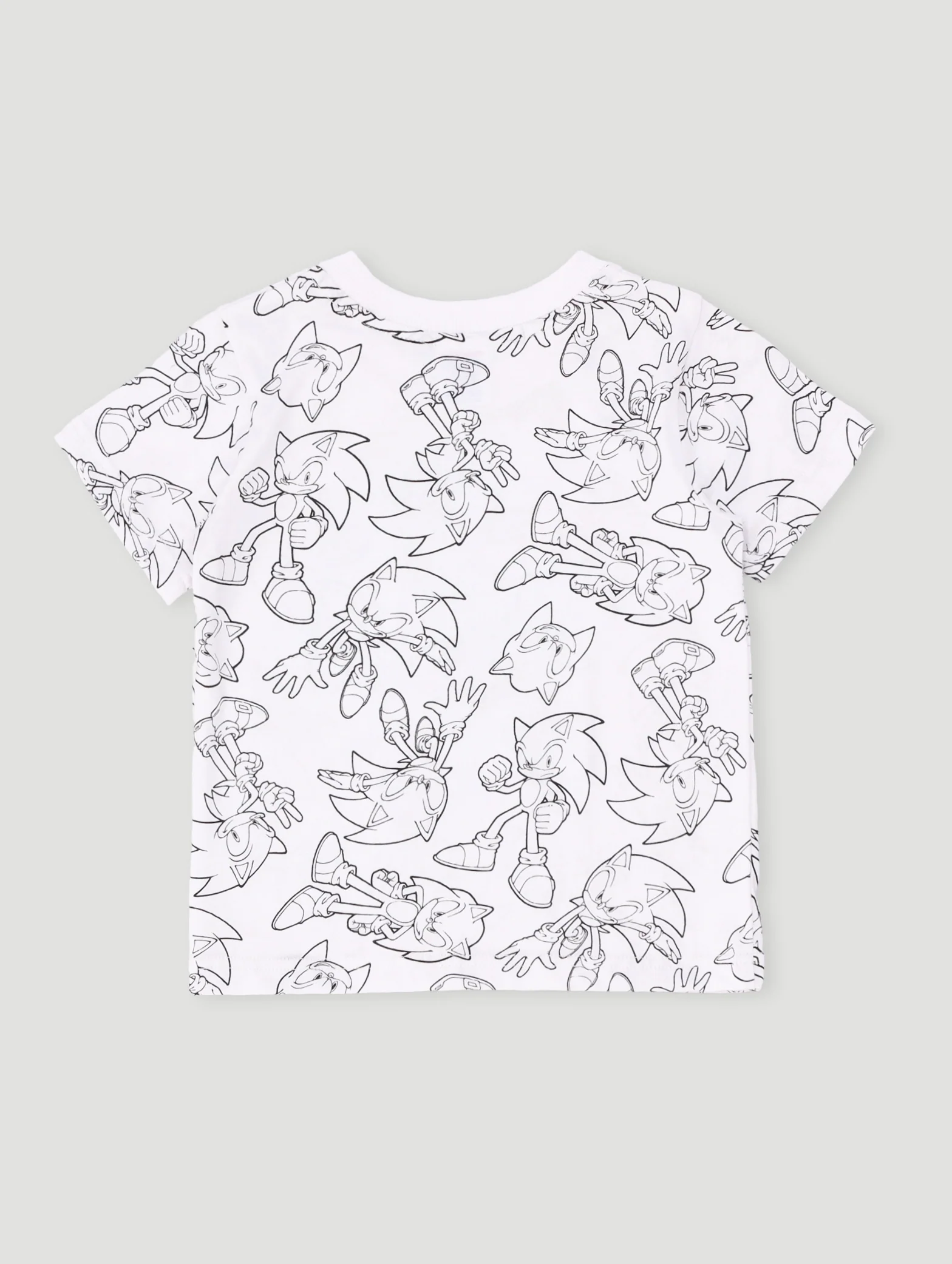 Pre-Boys Sonic Print Tee - White - Image 2
