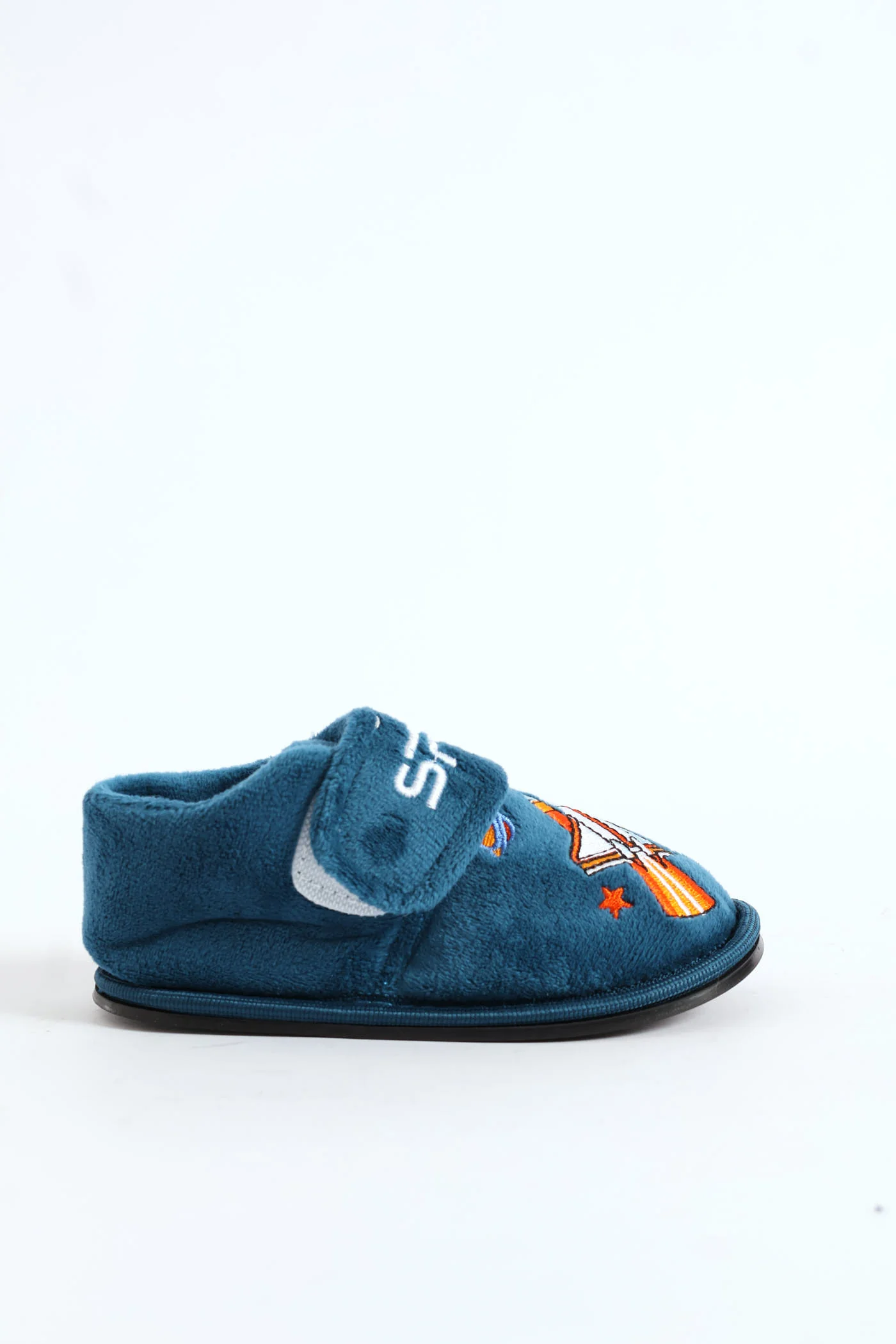 Pre-Boys Space Velcro Slipper - Teal - Image 5