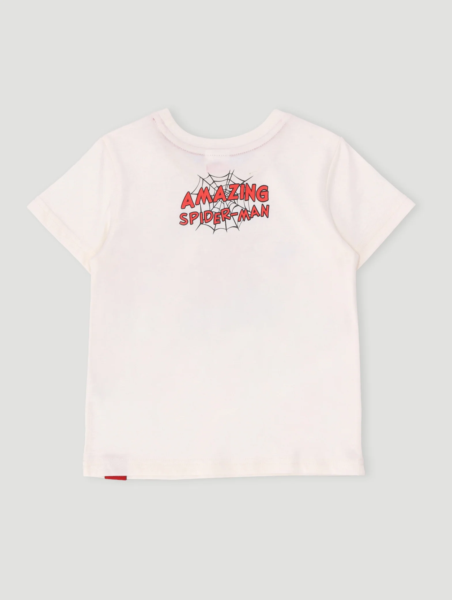 Pre-Boys Spiderman Comic High Density Tee - Cream - Image 2