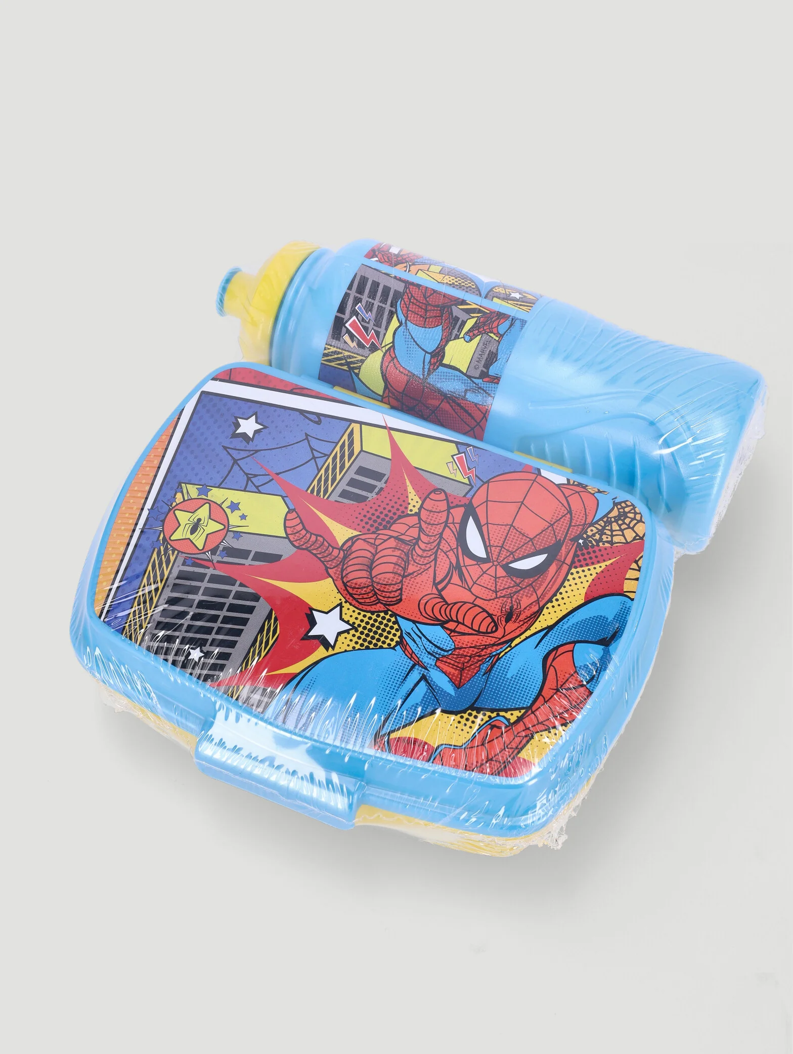 Pre-Boys Spiderman Lunchbox Bottle Set - Blue - Image 2