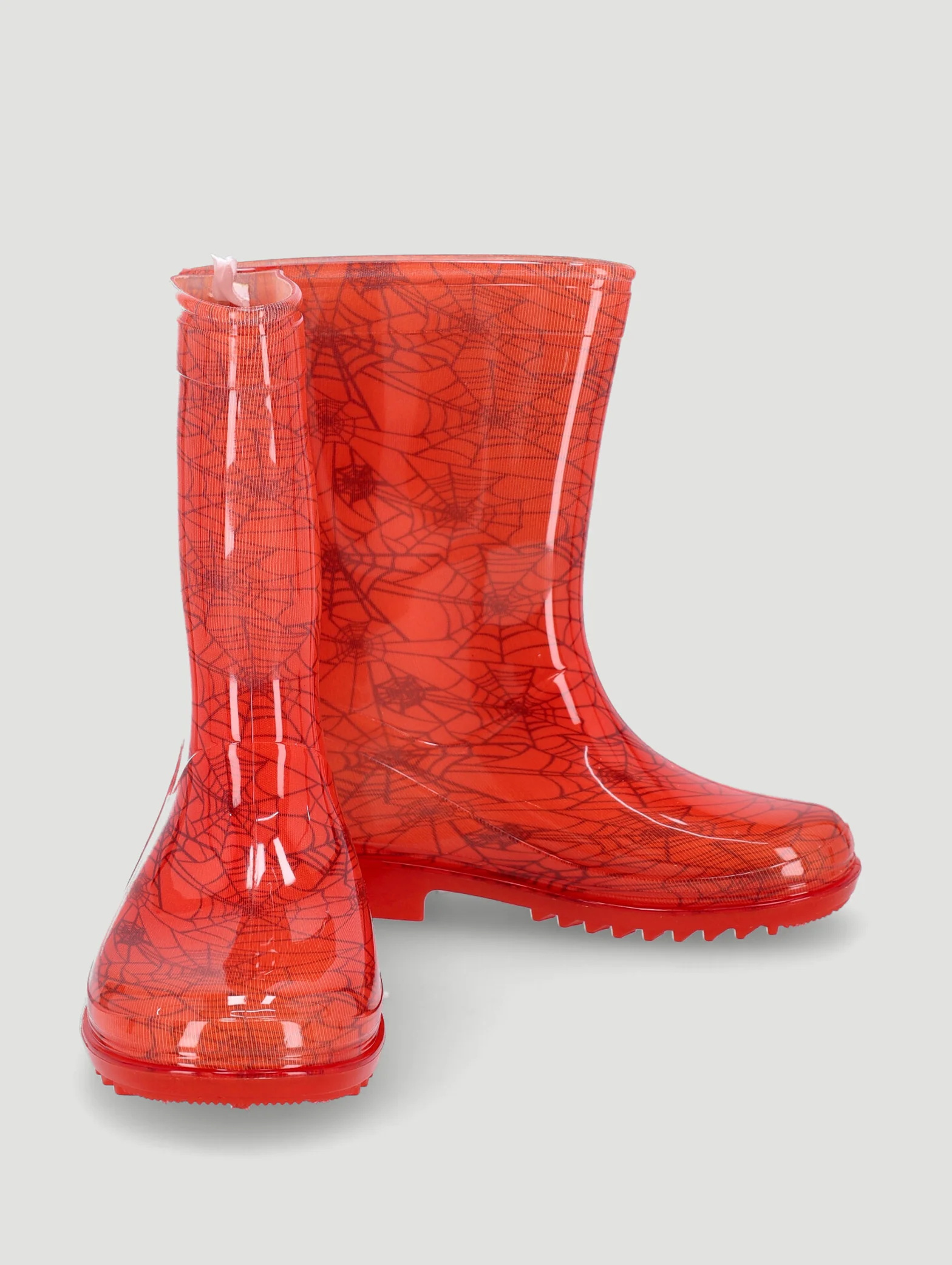 Pre-Boys Spiderweb Wellington Boot - Red - Image 4
