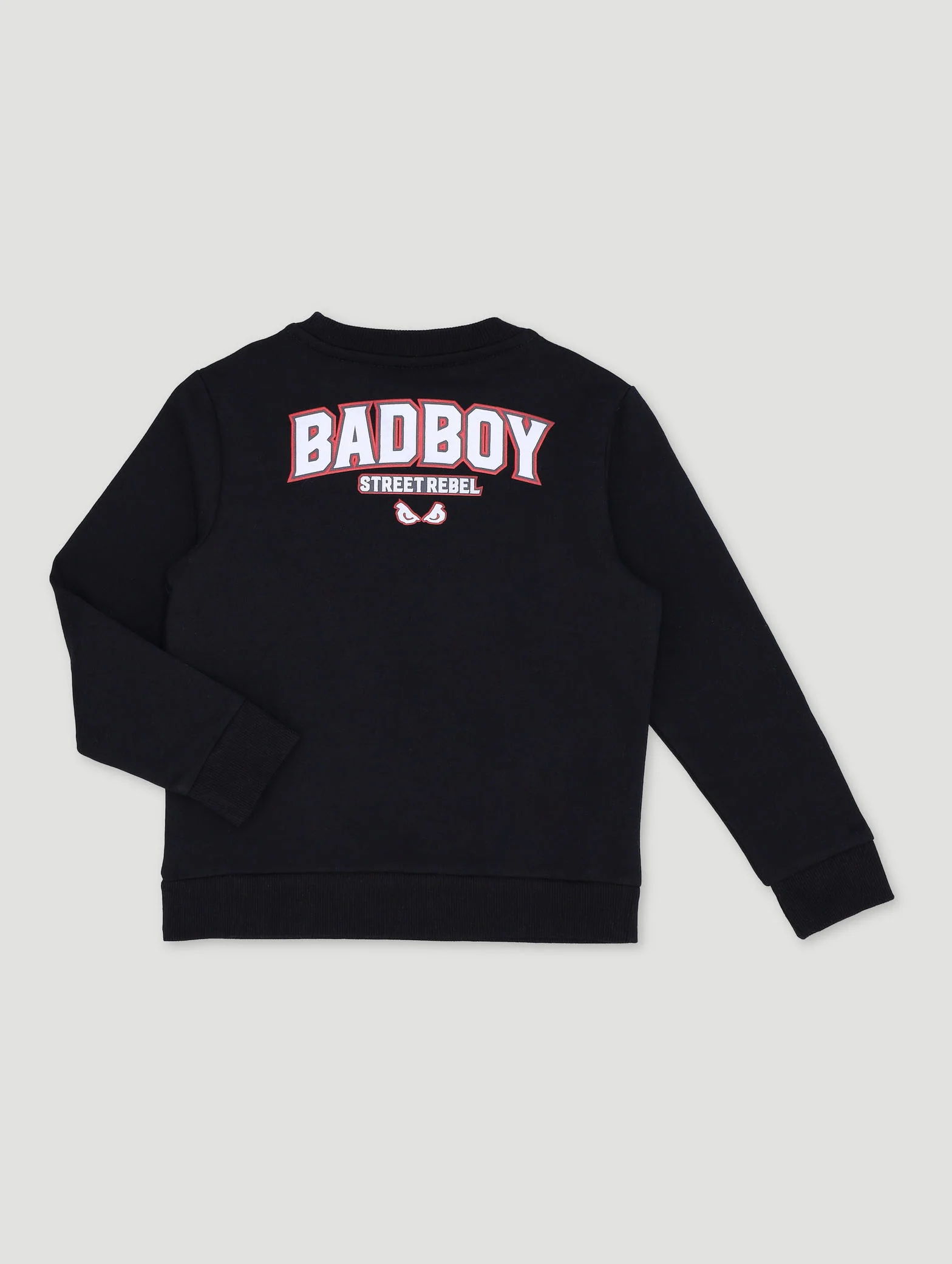 Pre-Boys Street Rebel Crew Top - Black - Image 2