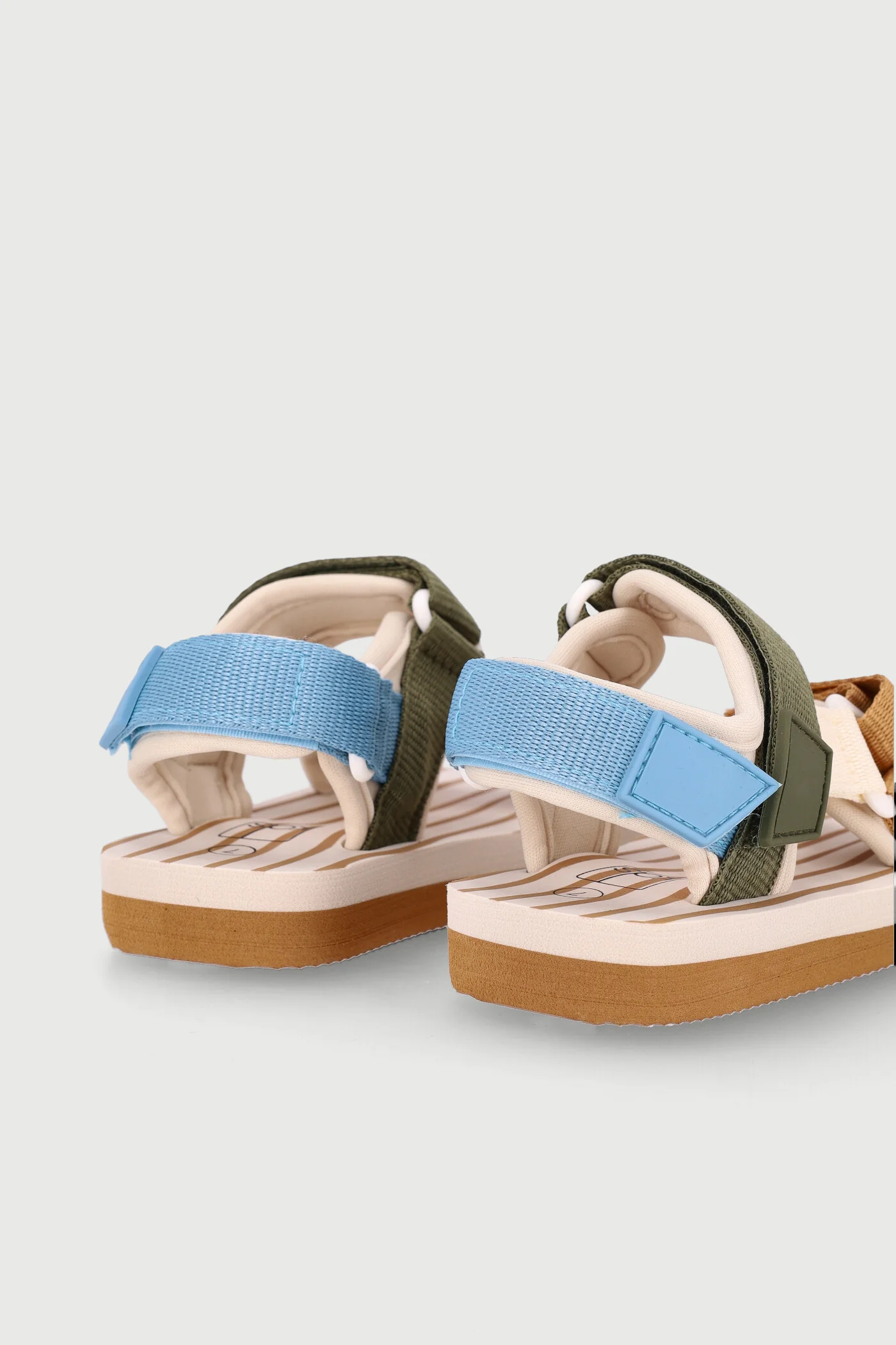 Pre-Boys Stripe Sports Sandal - Natural - Image 3