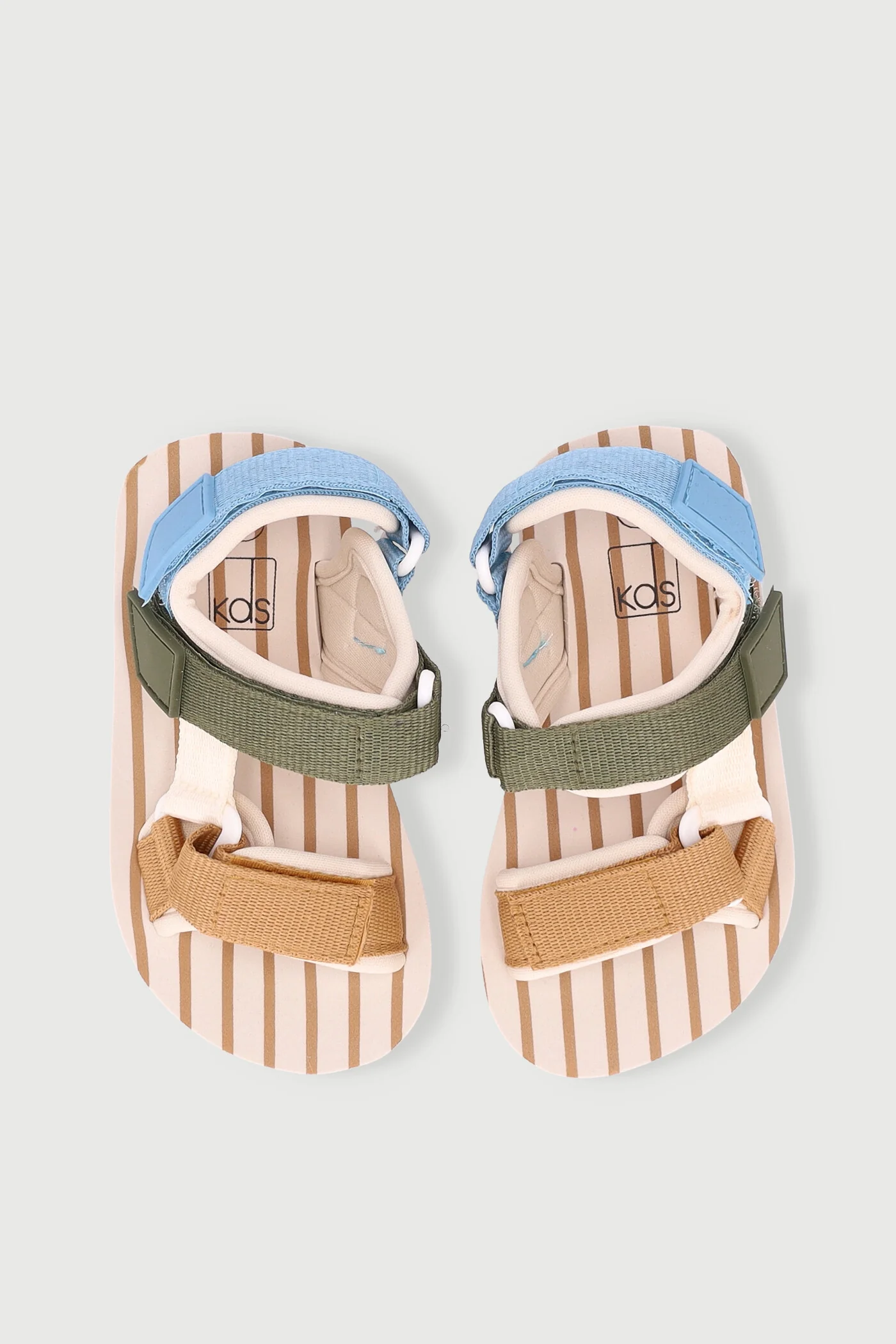Pre-Boys Stripe Sports Sandal - Natural - Image 4