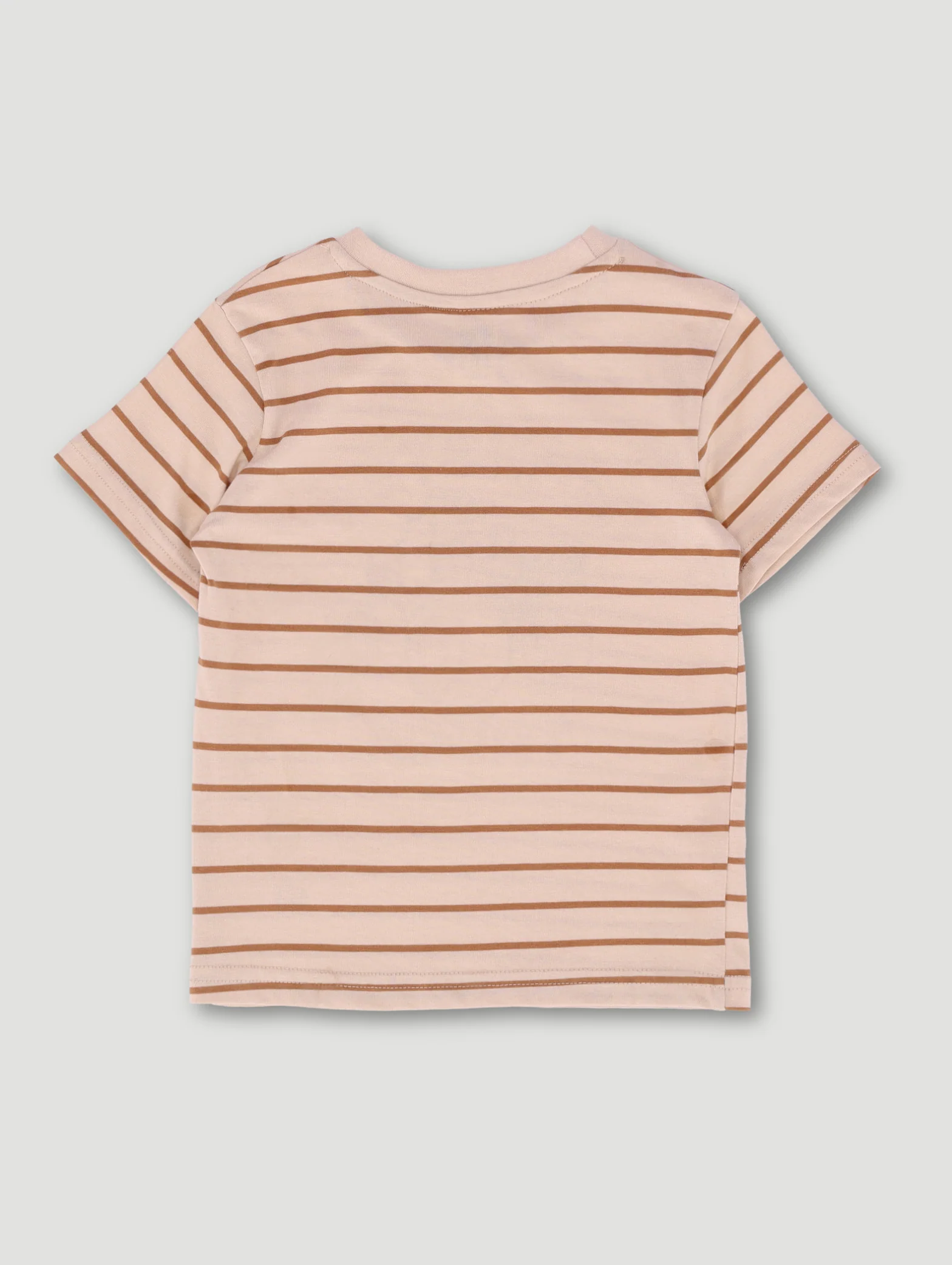 Pre-Boys Stripe Tee - Cream/Tan - Image 2