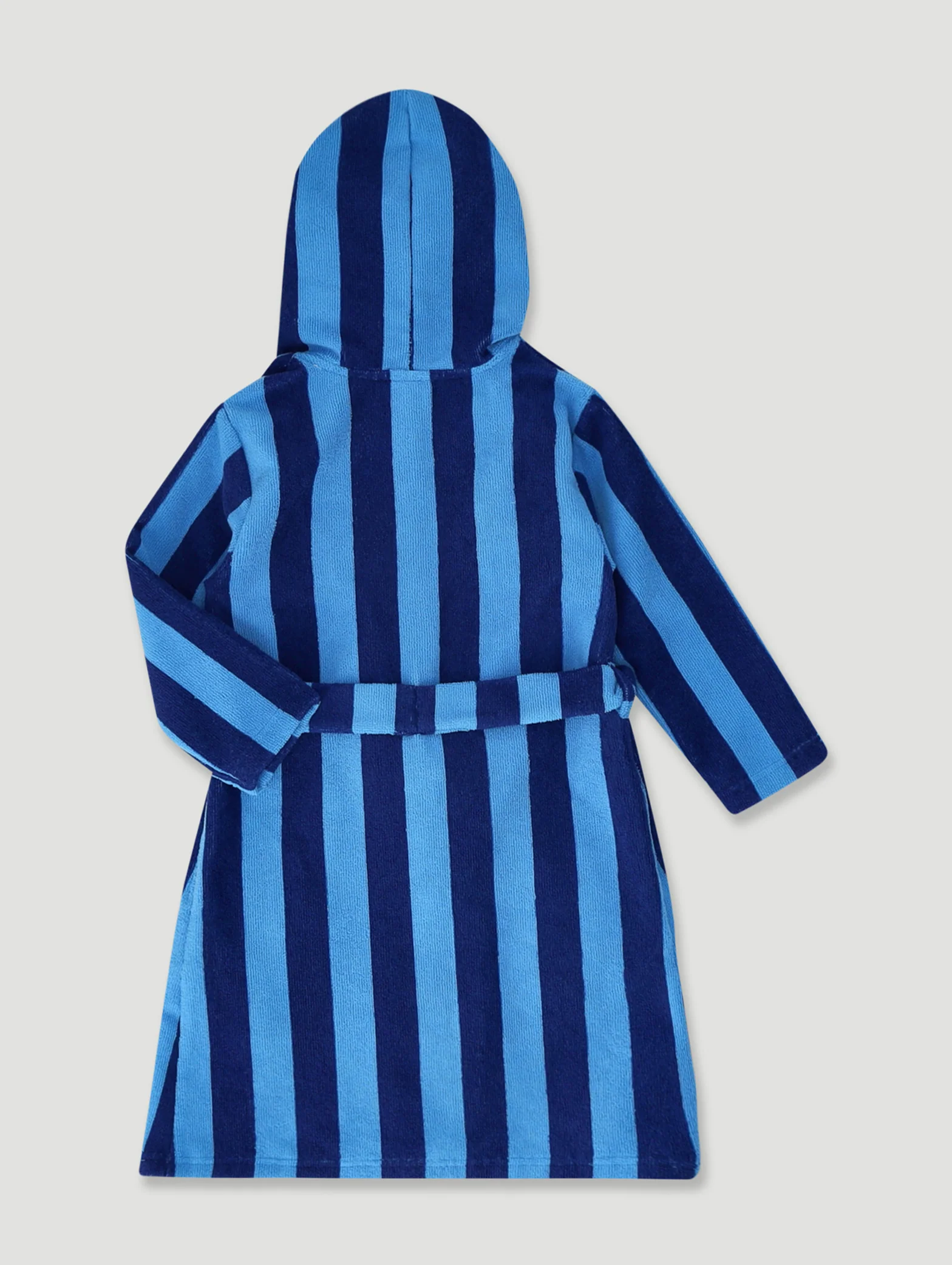 Pre-Boys Stripe Towelling Gown - Blue - Image 2