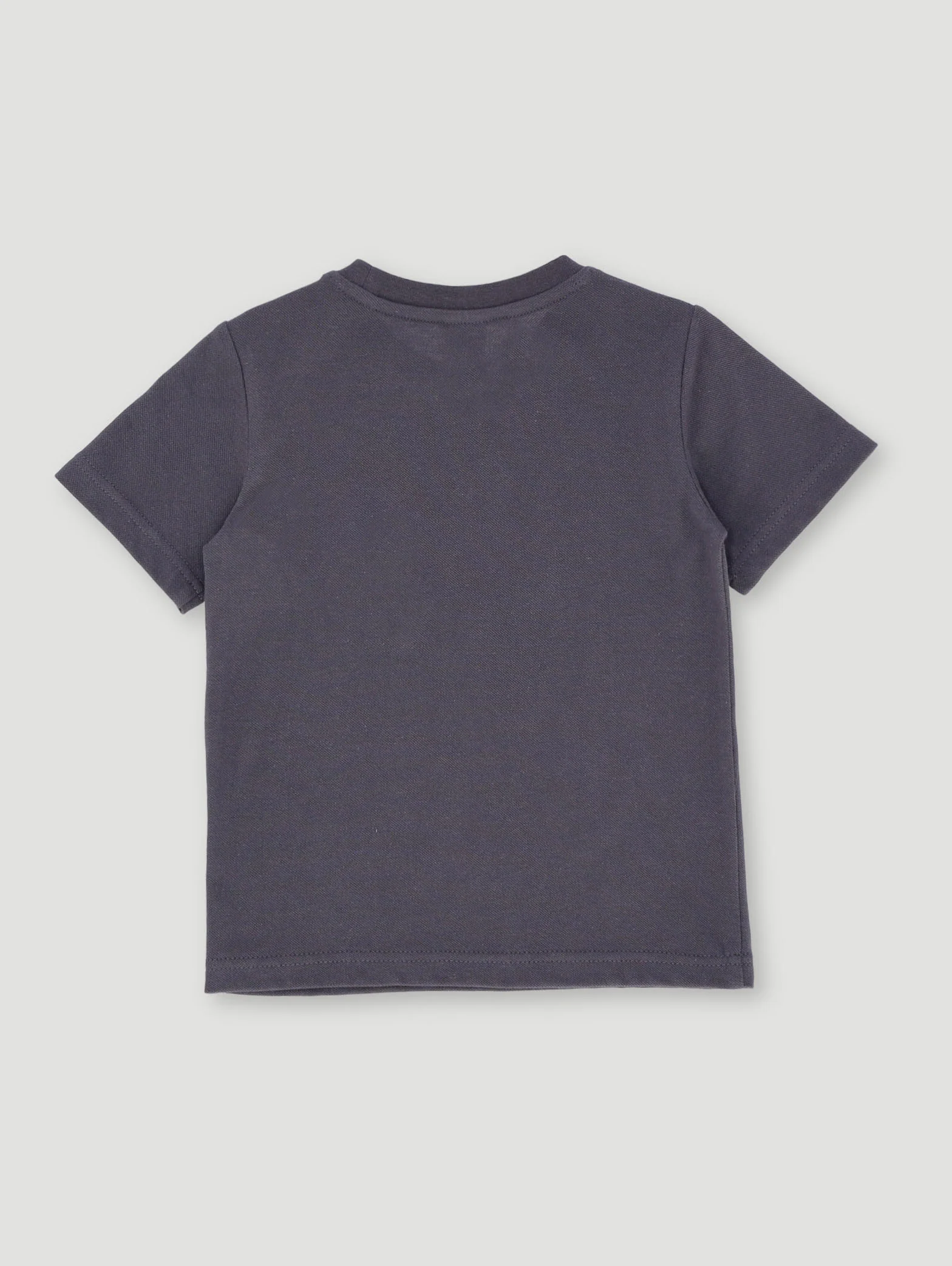 Pre-Boys Textured Pique Tee - Charcoal - Image 2