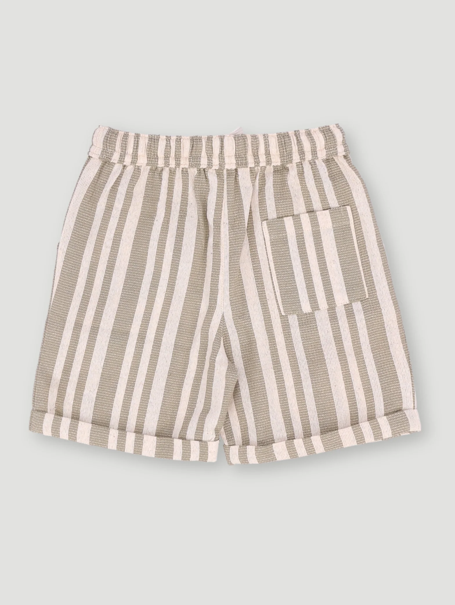 Pre- Boys Textured Stripe Knit Short - Green - Image 2