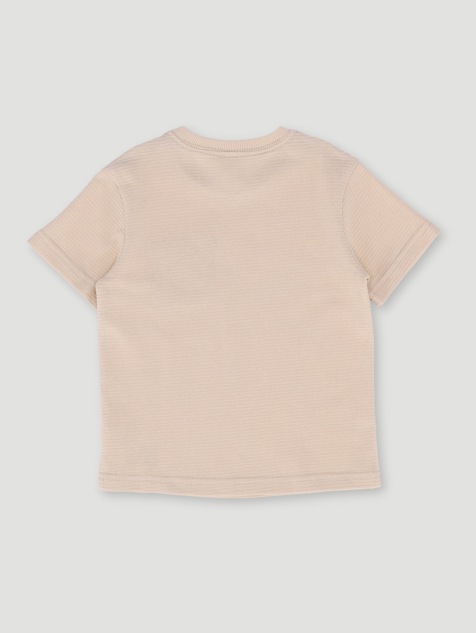 Pre-Boys Textured Waffle Tee - Stone - Image 2