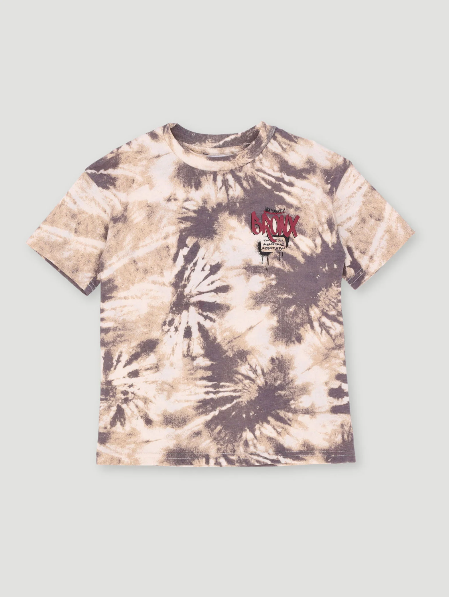 Pre-Boys Tie Dye Relaxed Fit Tee - Stone - Image 2