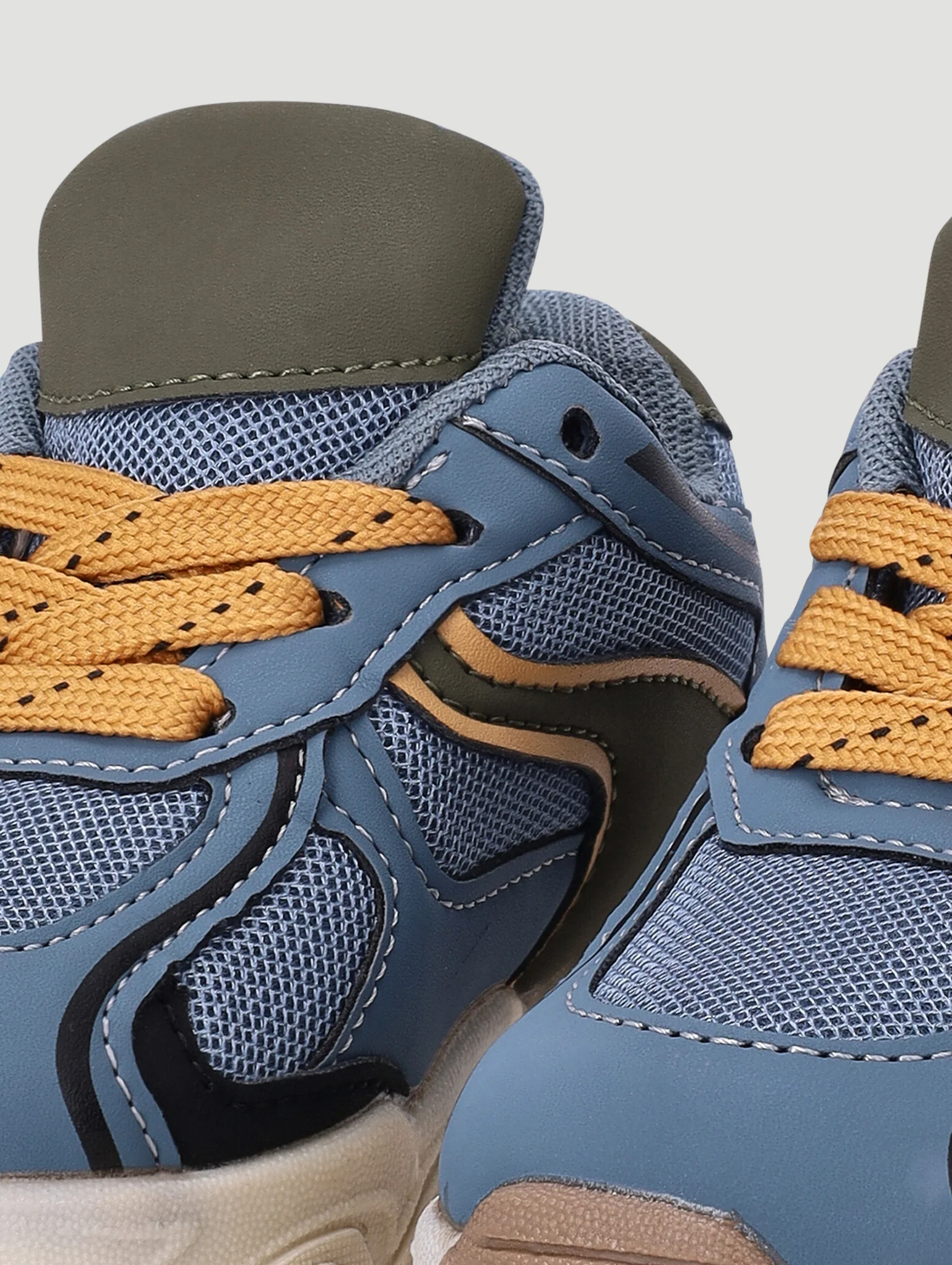 Pre-Boys Trainer - Blue/Tan - Image 6