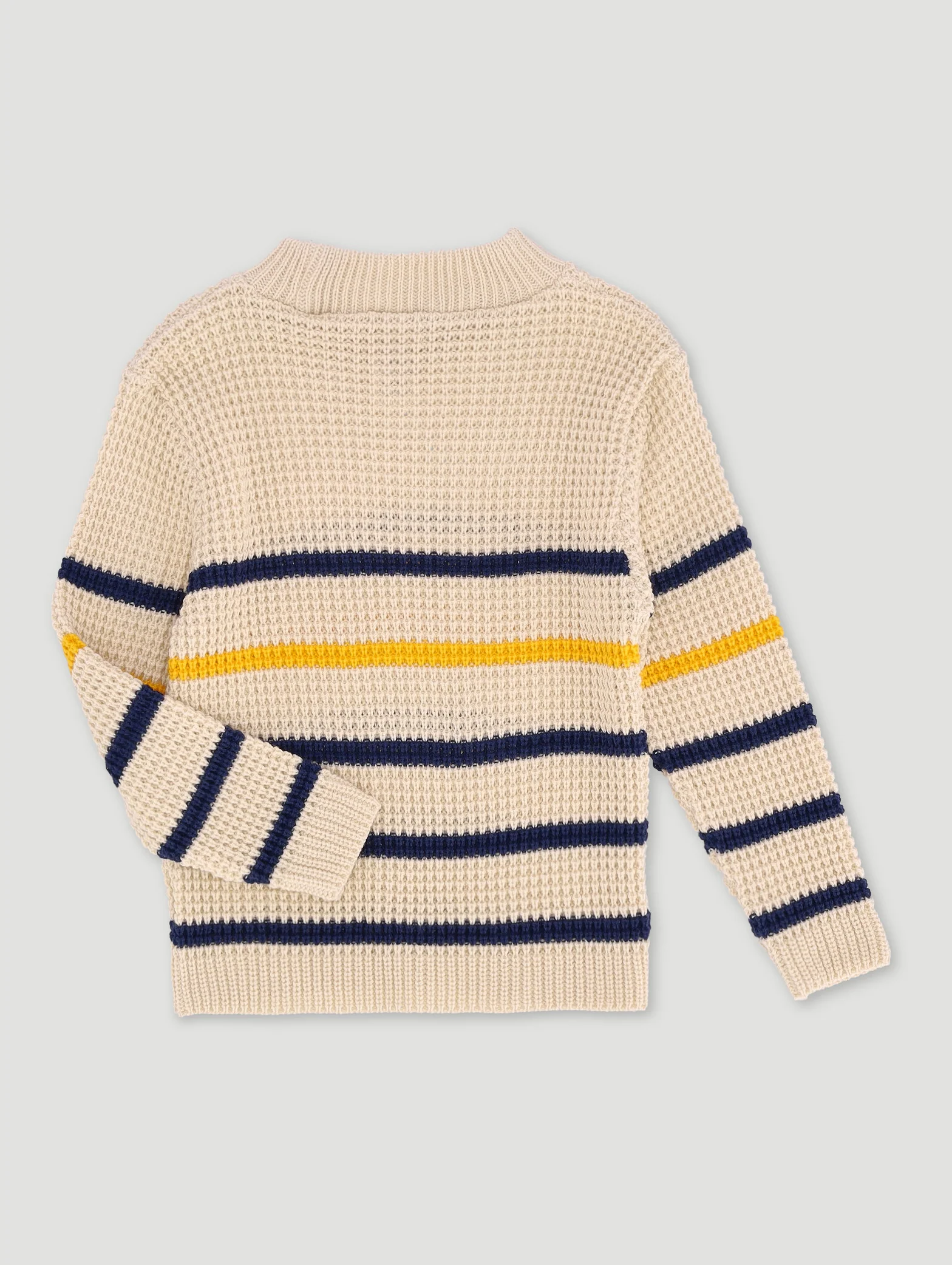 Pre-Boys Waffle Stripe Crew Top - Multi - Image 2