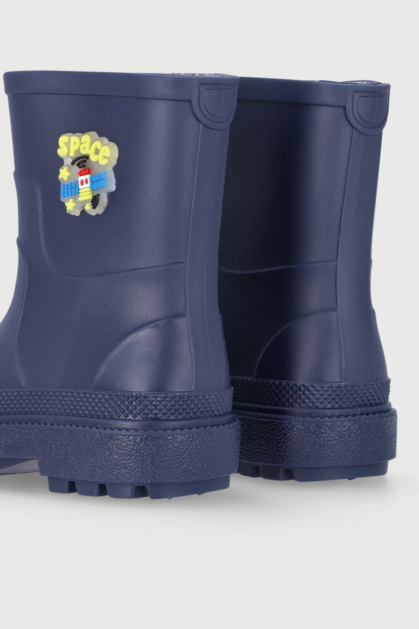 Pre-Boys Wellington Boots With Trim - Navy - Image 2