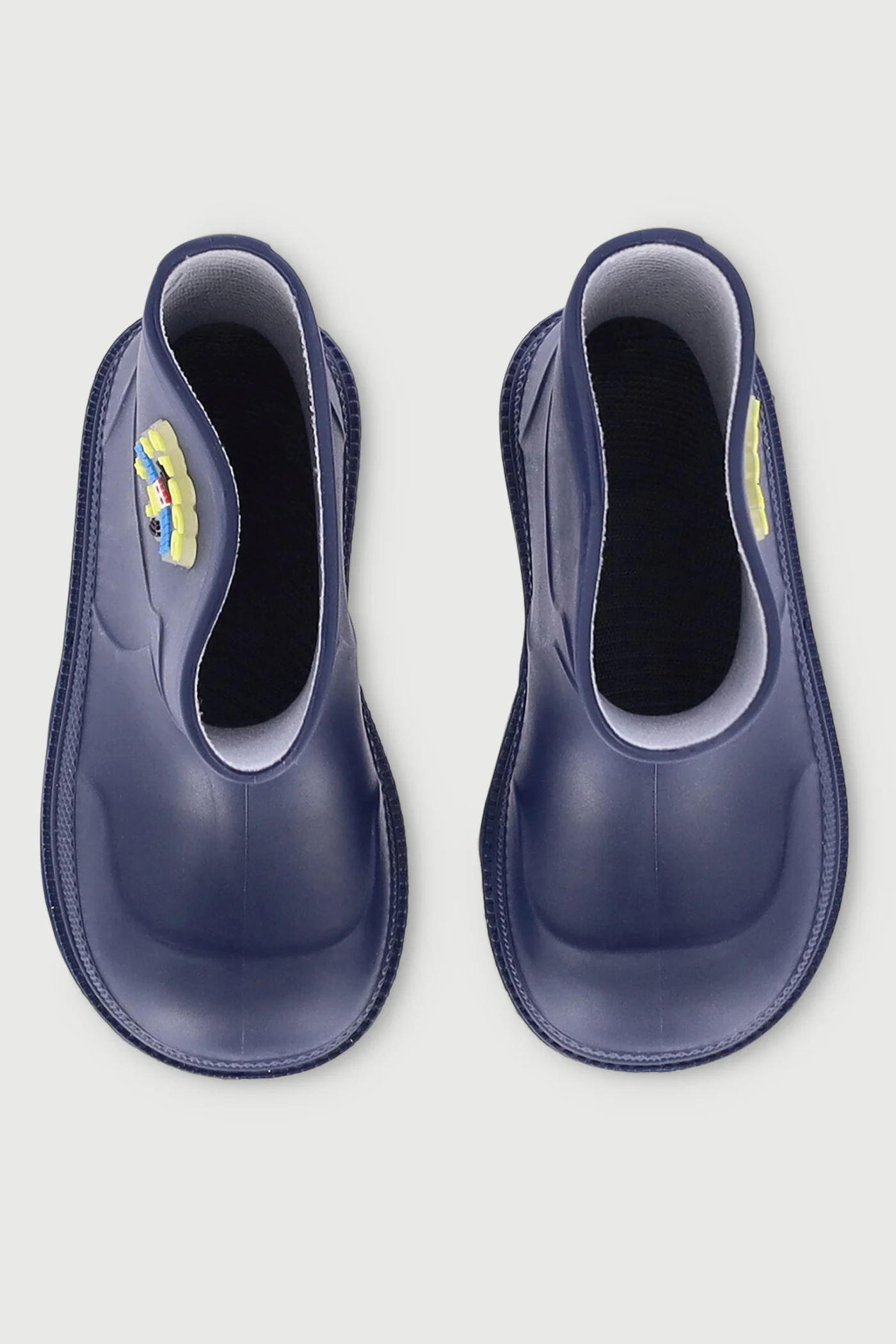 Pre-Boys Wellington Boots With Trim - Navy - Image 4
