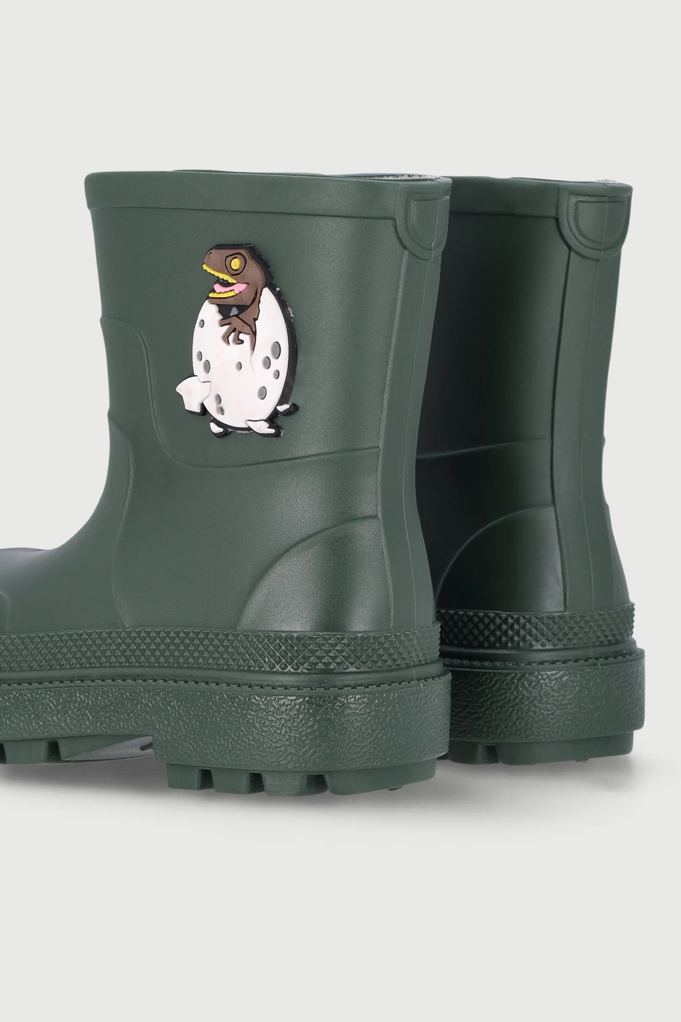 Pre-Boys Wellington Boots With Trim - Olive - Image 2