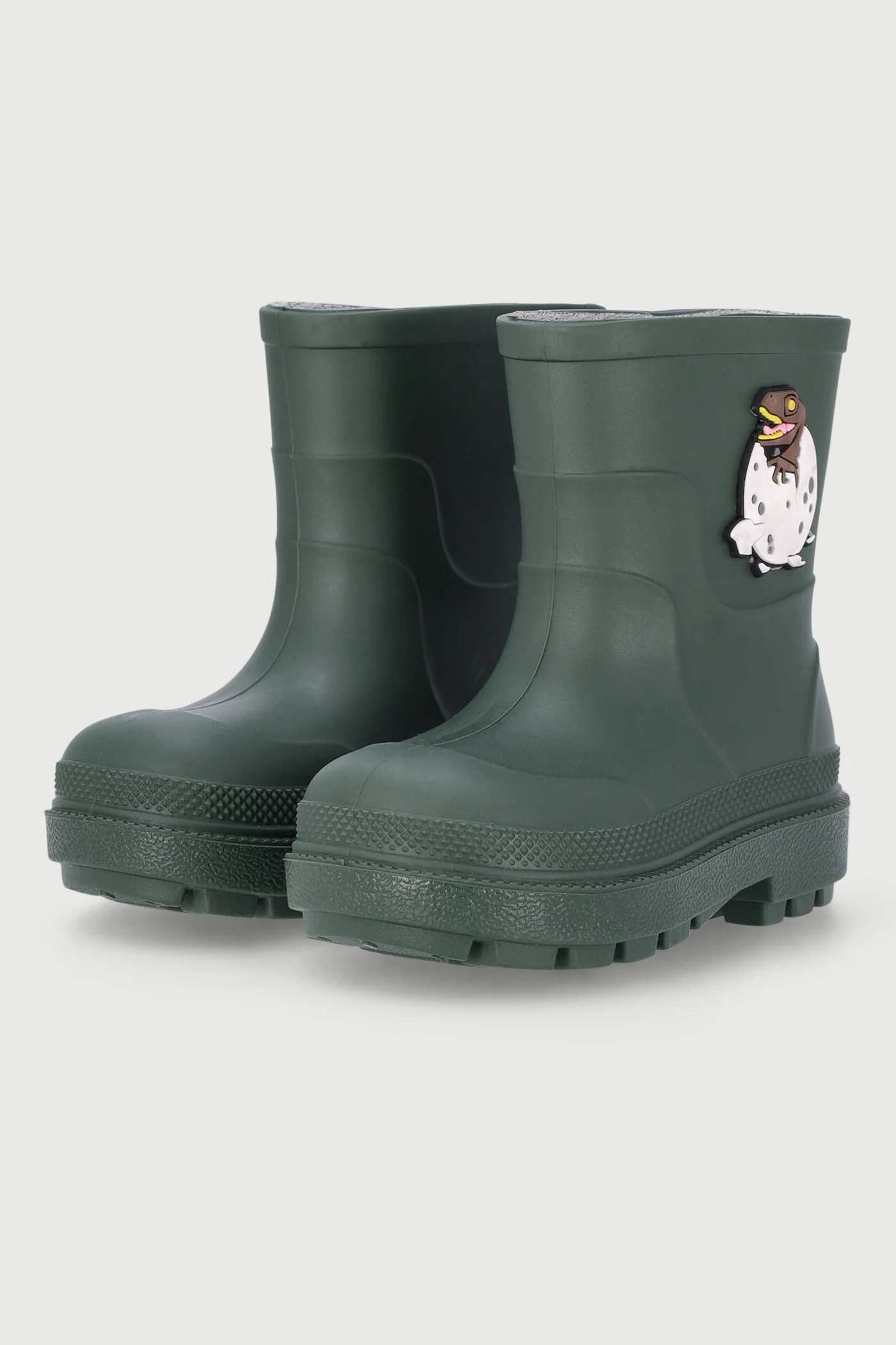 Pre-Boys Wellington Boots With Trim - Olive - Image 3