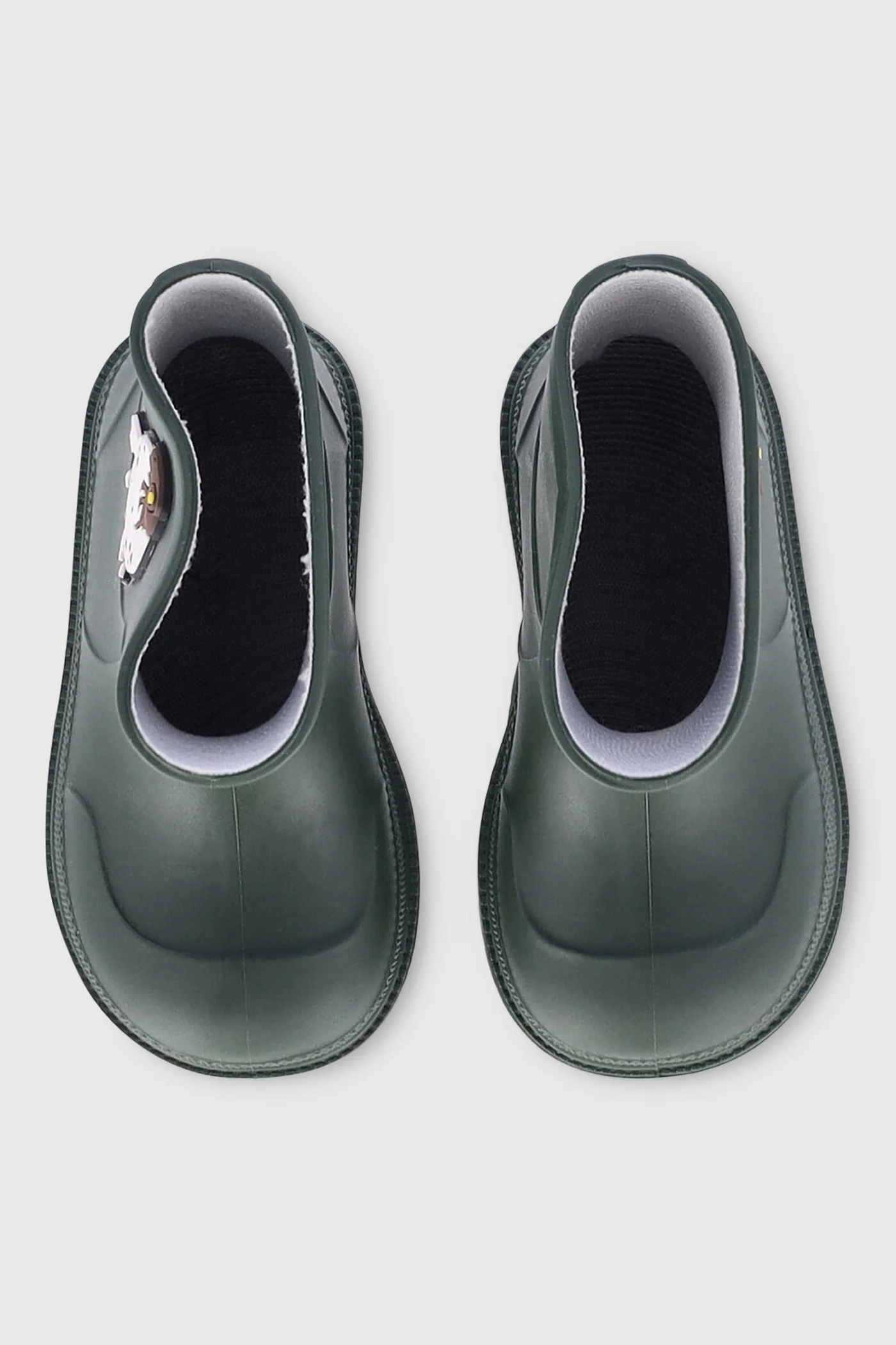 Pre-Boys Wellington Boots With Trim - Olive - Image 4