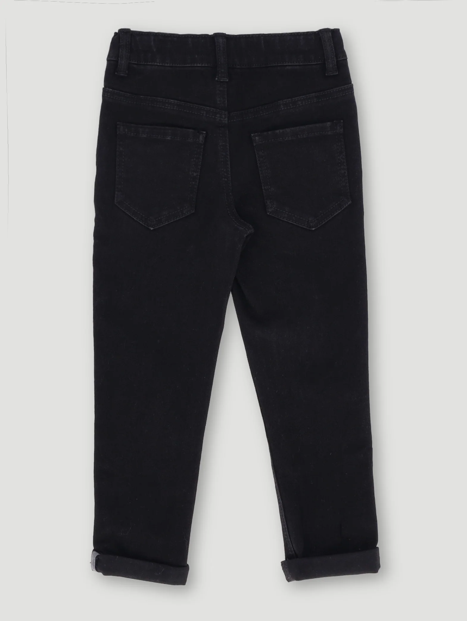 Pre- Boys Woven Badge Denim - Black - Image 3