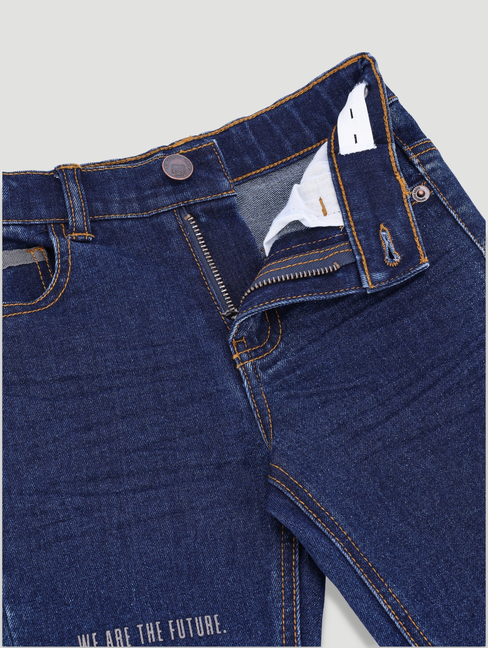 Pre-Boys Woven Badge Denim - Dark Blue - Image 3