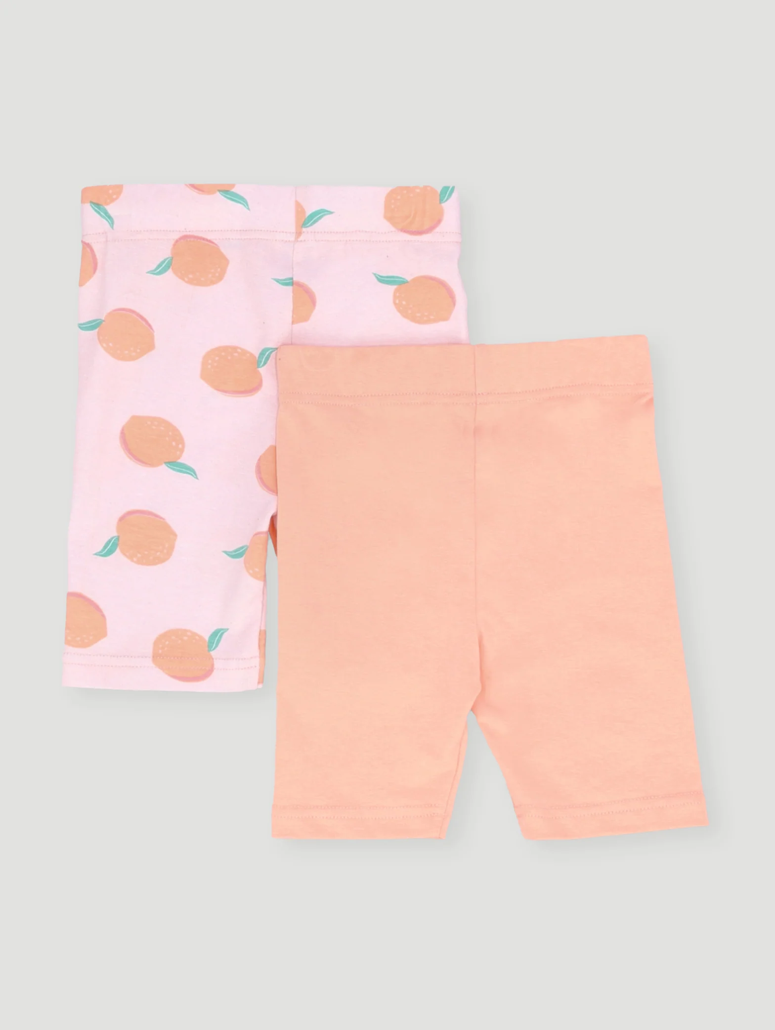 Pre- Girls 2 Pack Cycle Short - Orange - Image 2