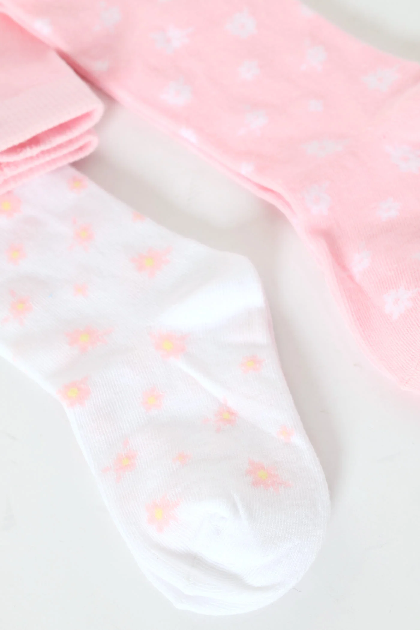 Pre-Girls 2 Pack Floral Tights - Pink - Image 3