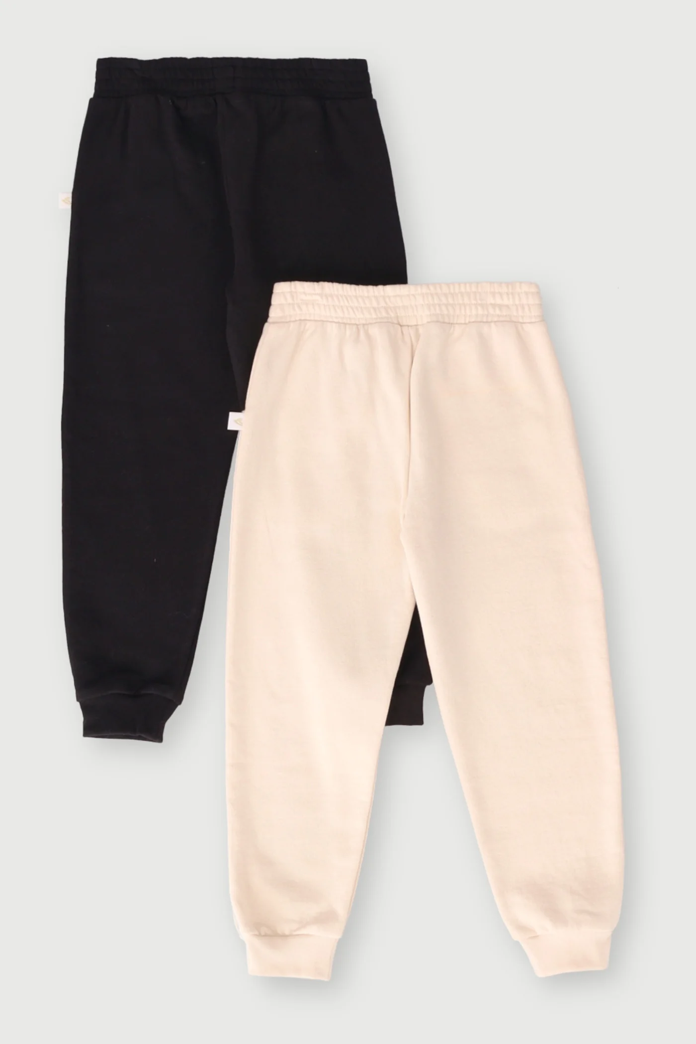 Pre-Girls 2 Pack Lil Diva/La Fleece Jogger  - Stone/Black - Image 2