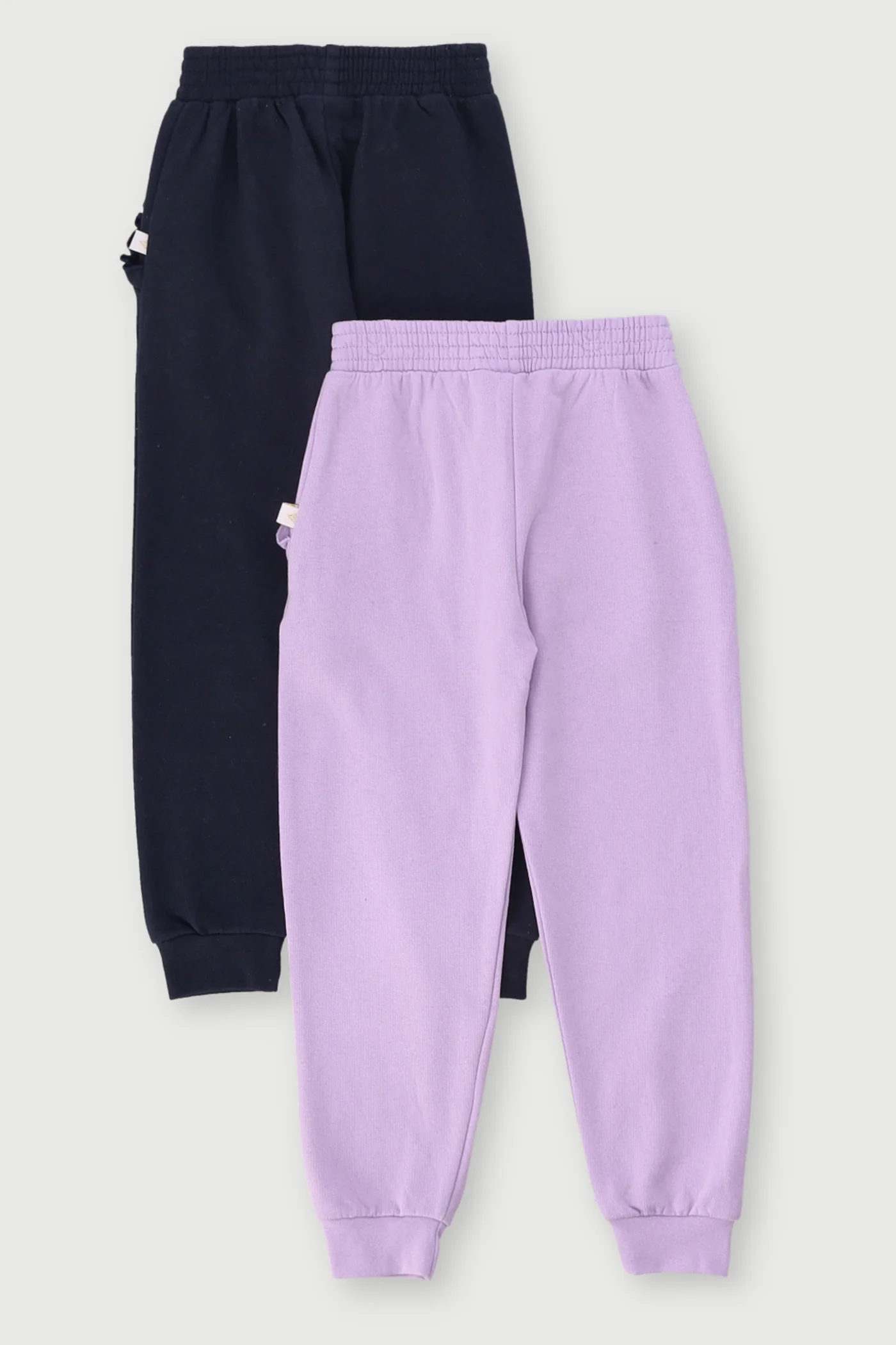 Pre-Girls 2 Pack Nail Head Heart Jogger - Lilac/Black - Image 2