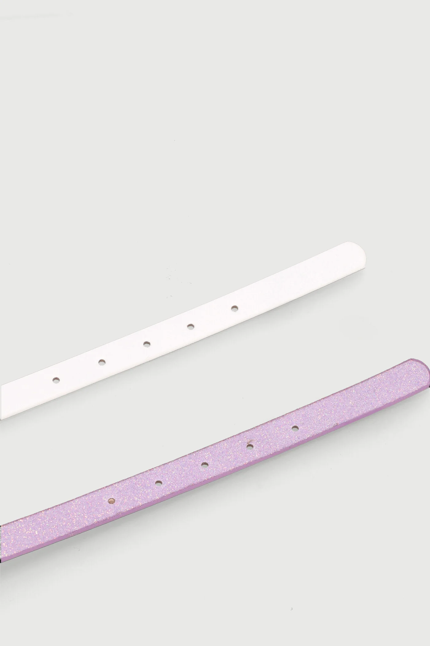 Pre-Girls 2 Pack Plain & Glitter Heart Buckle Belts - Multi - Image 2