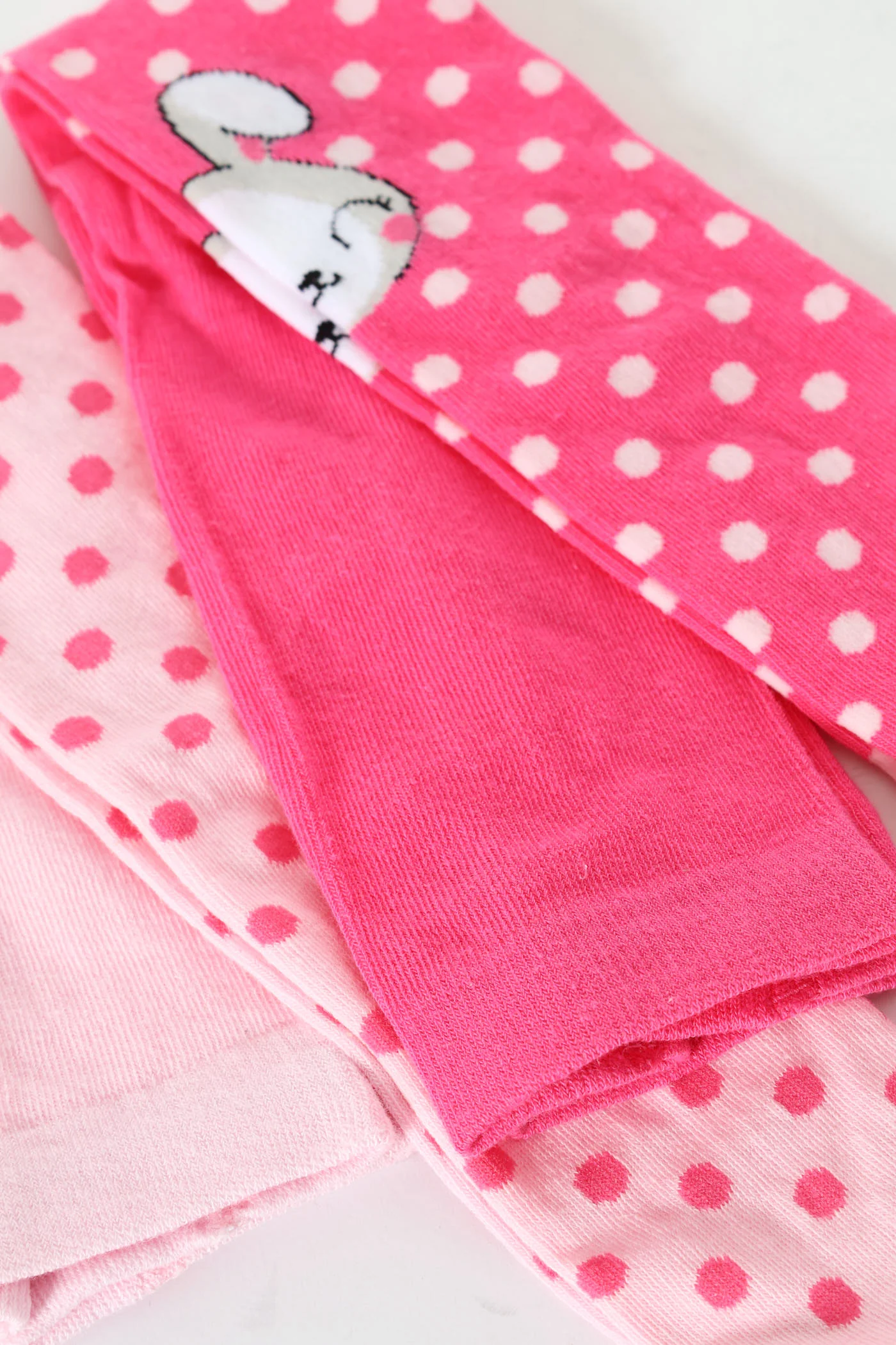 Pre-Girls 2 Pack Spot Bunny Tights - Pink - Image 2