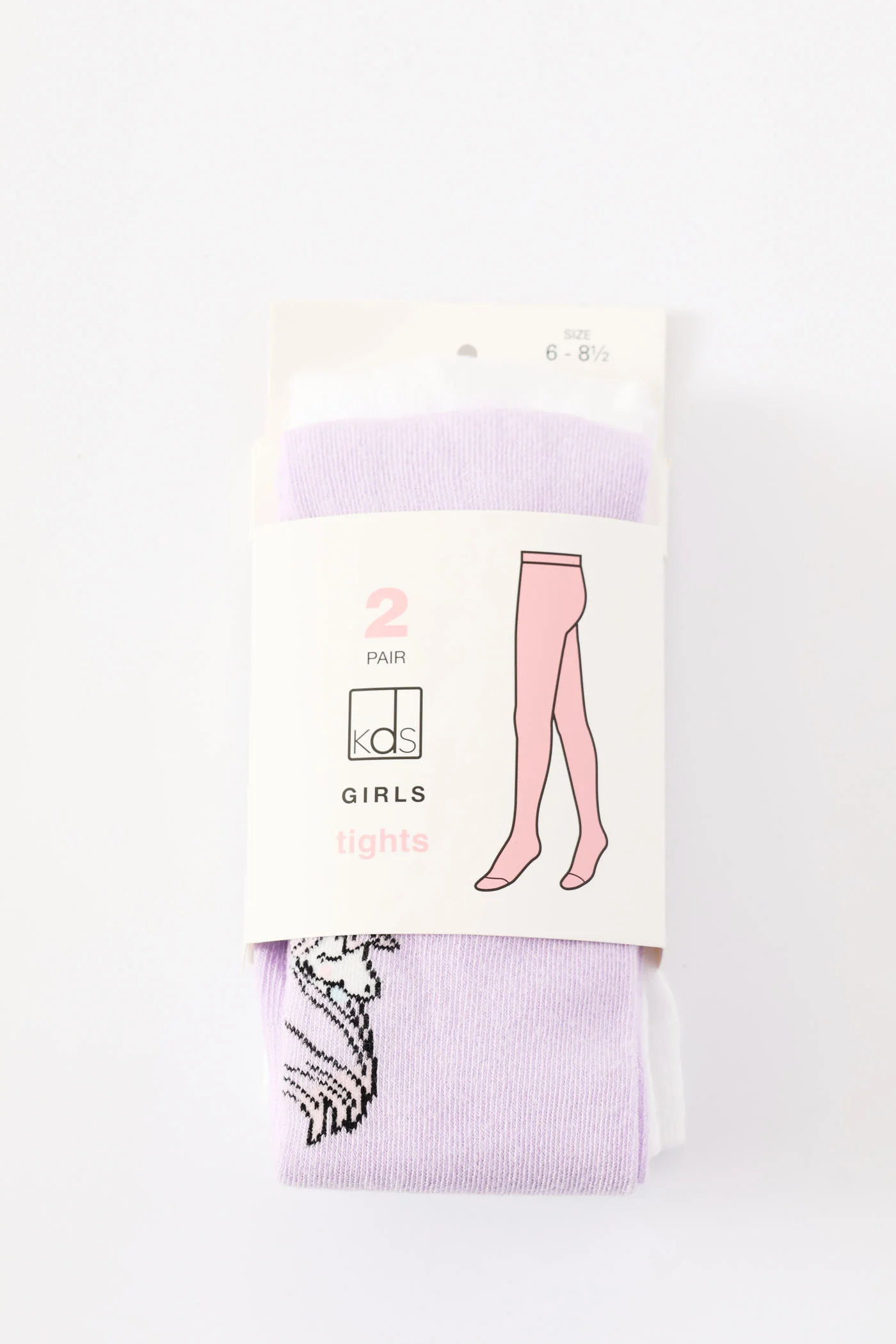 Pre-Girls 2 Pack Unicorn & Hearts Tights - Multi - Image 4