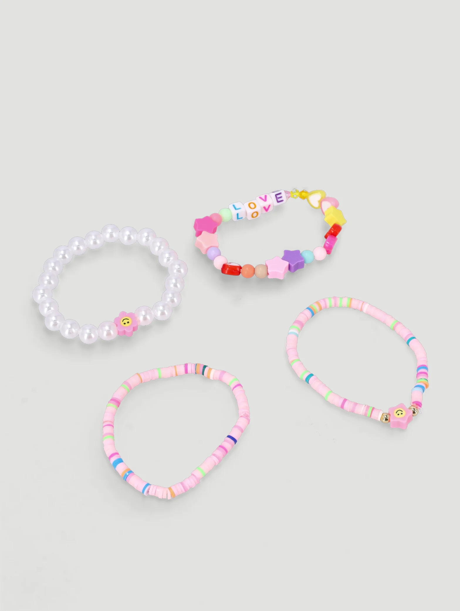 Pre-Girls 4 Pack Flower Beaded Wristwear - Multi - Image 2
