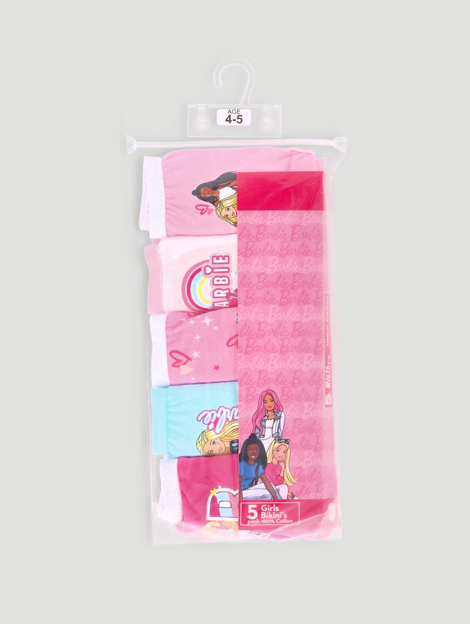 Pre-Girls 5 Pack Barbie Panties - Multi - Image 3