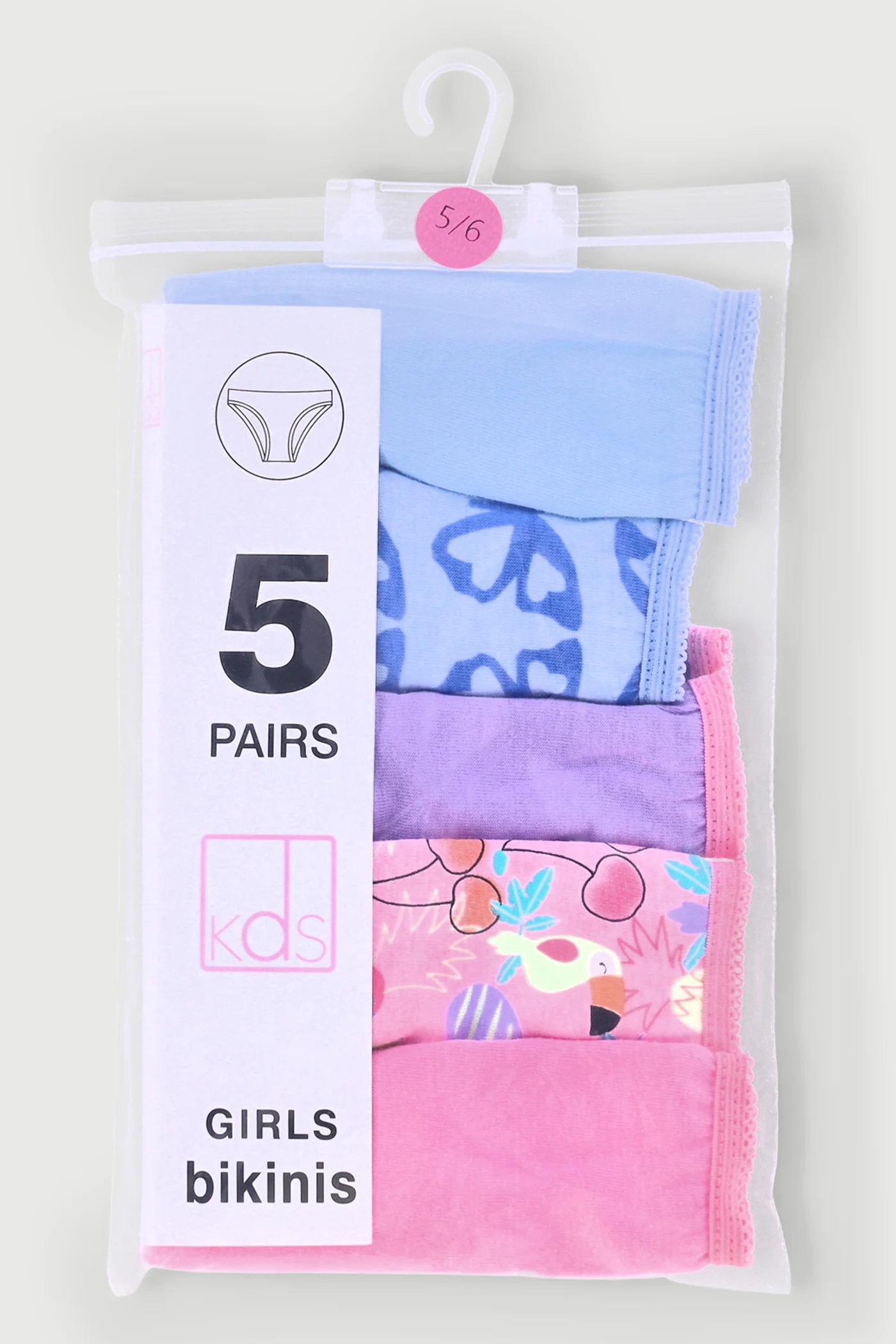 Pre-Girls 5 Pack Butterfly Panties - Multi - Image 2