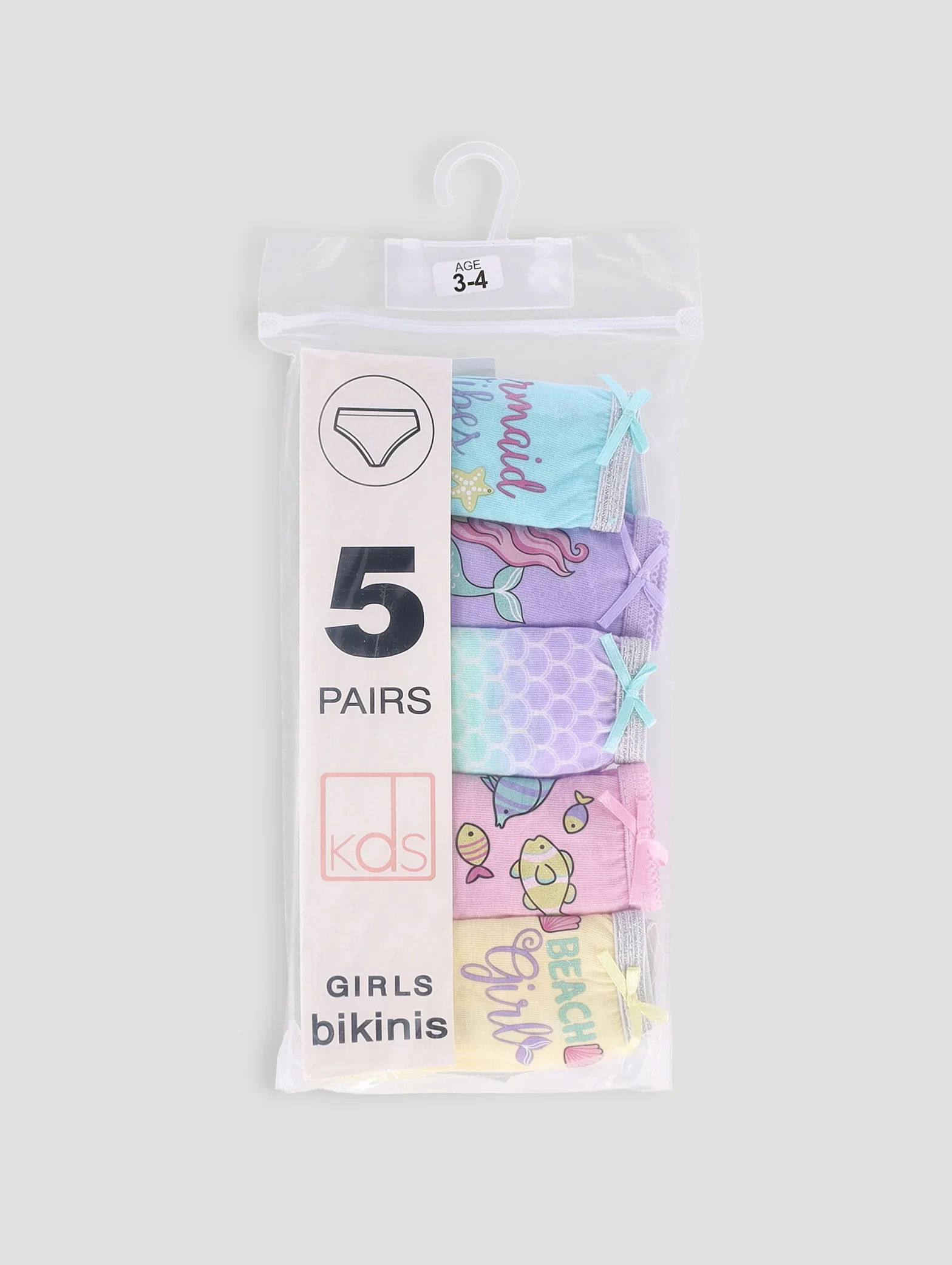 Pre-Girls 5 Pack Mermaid Panites - Multi - Image 2