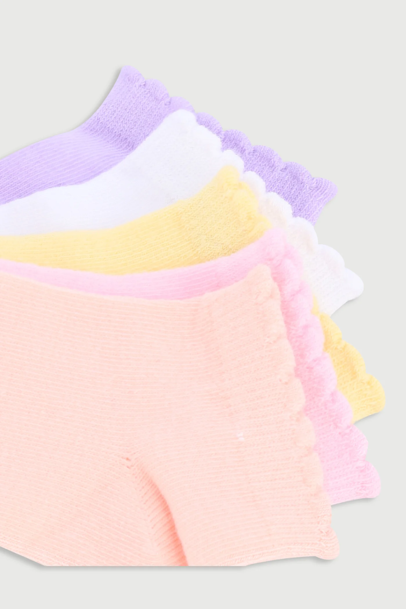 Pre-Girls 5 Pack Plain Low Cut Socks - Multi - Image 2