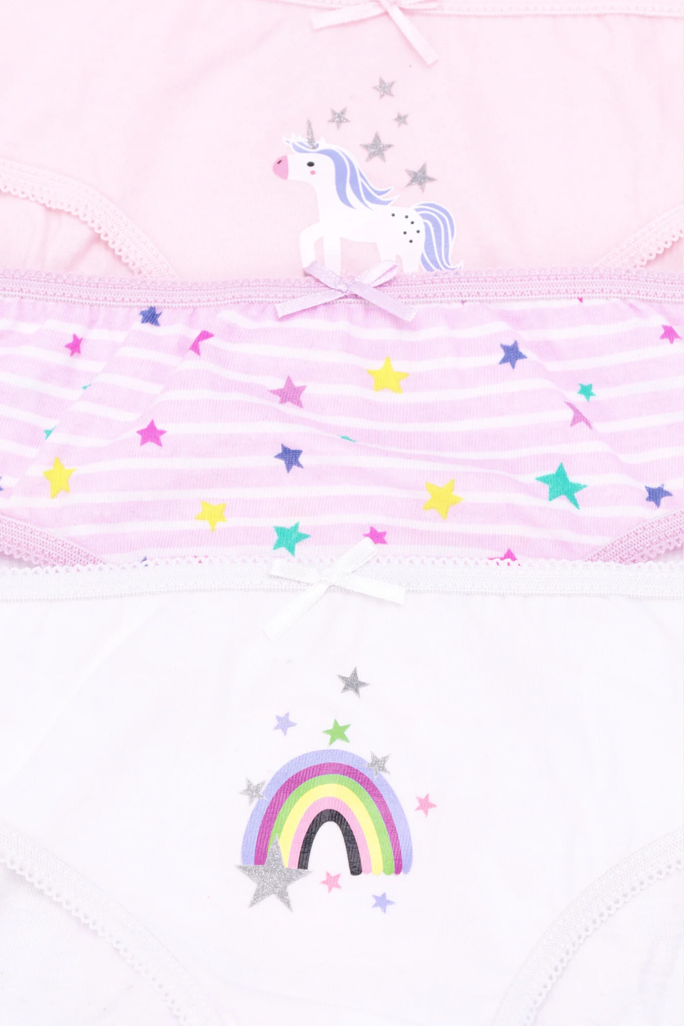 Pre-Girls 7 Pack Unicorn Printed Panties - Lilac - Image 2