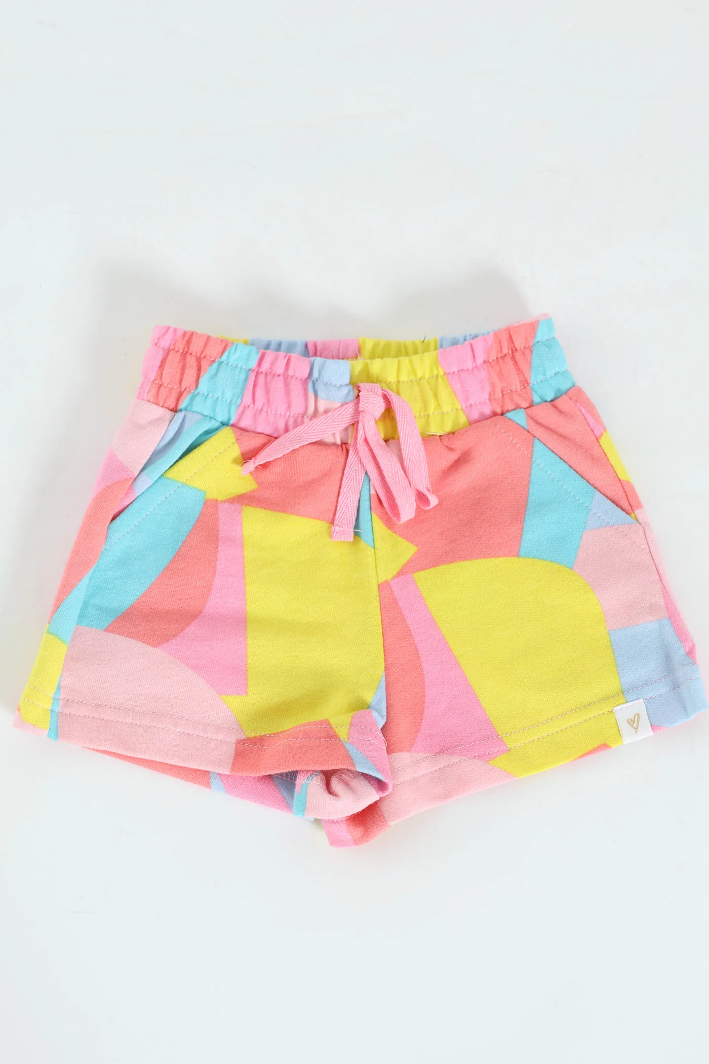 Pre-Girls Abstract Print Unbrushed Fleece Track Top & Short Set - Image 3