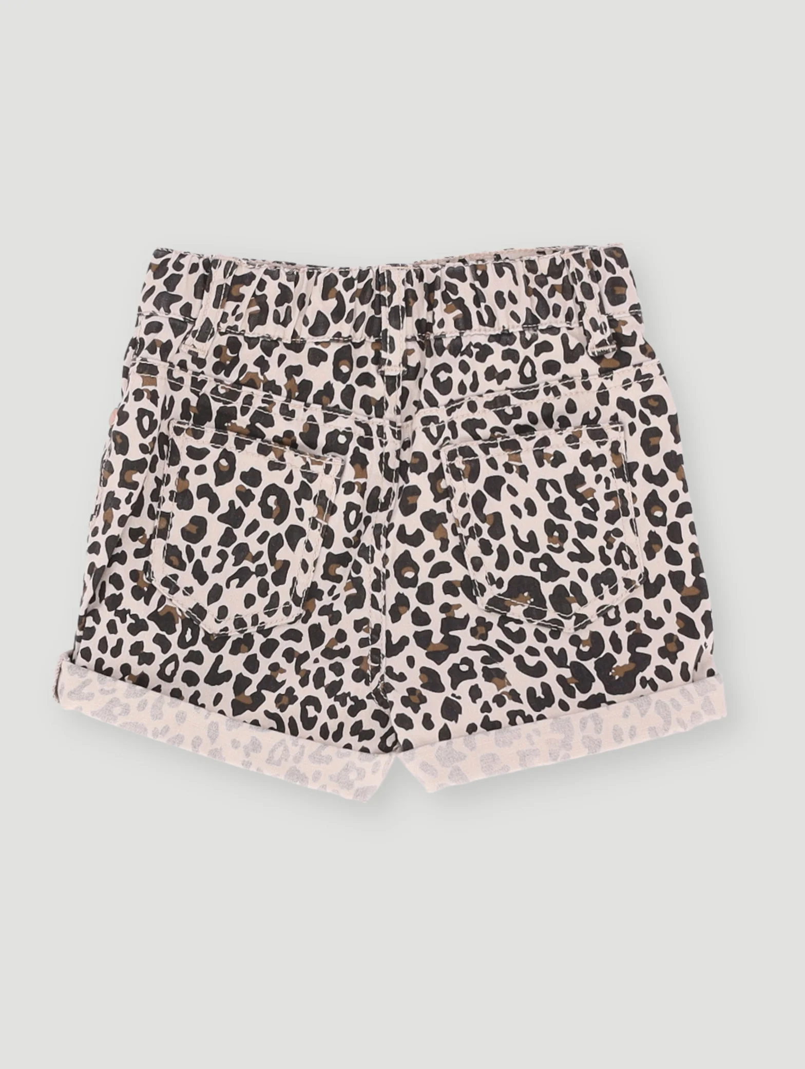 Pre- Girls Animal Print Short - Stone - Image 2