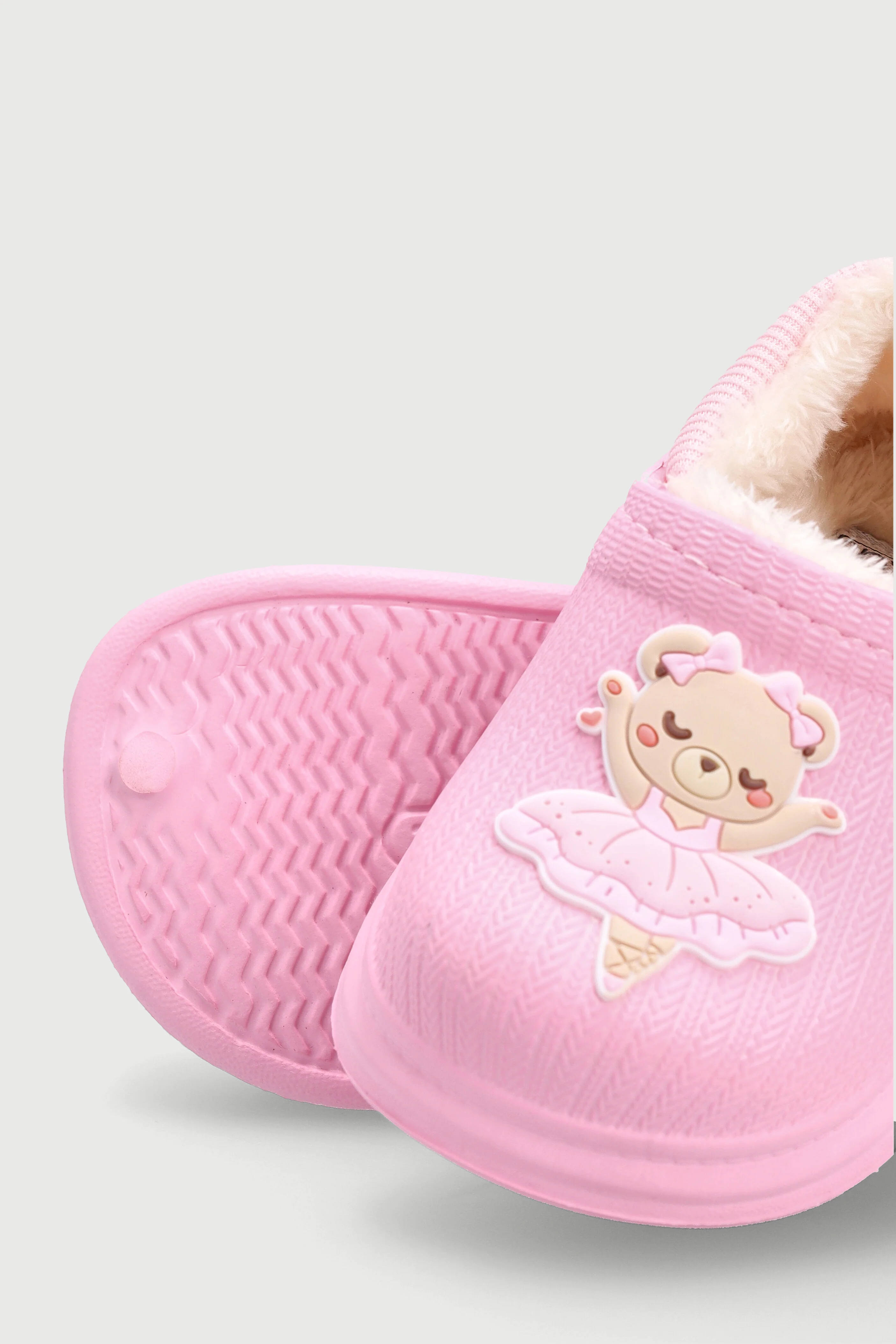 Pre-Girls Ballet Bear Moulded Slipper - Pink - Image 2