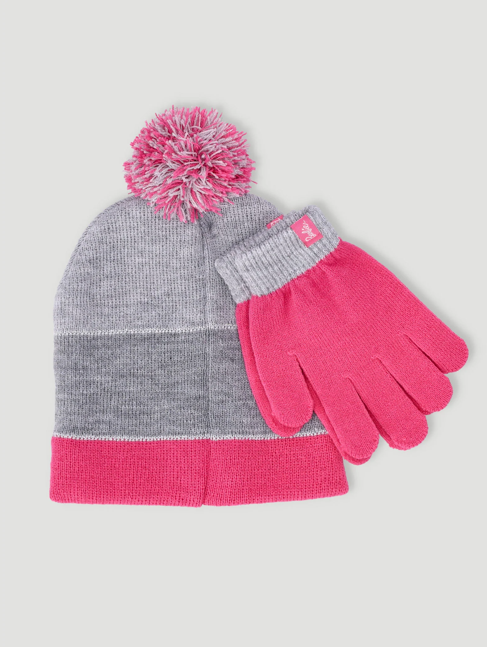 Pre-Girls Barbie Beanie & Glove Set - Pink - Image 3
